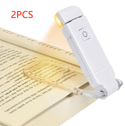 LED USB Rechargeable Book Reading Light – Portable, Adjustable Brightness, Eye Protection Clip-on, Lightweight Travel Bookmark Lamp