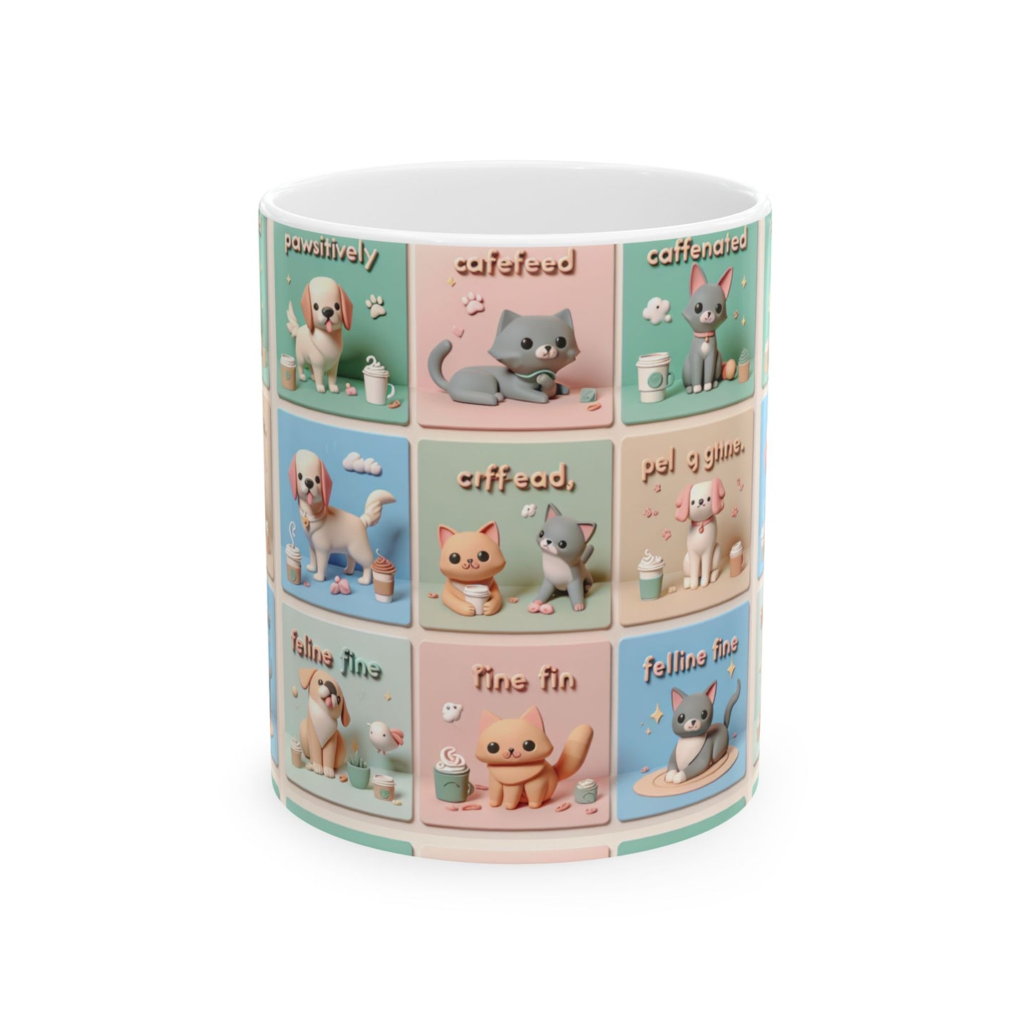 Cute Animal-Themed Ceramic Coffee Mug 11 and15oz, Microwave and Dishwasher Safe, Perfect Gift for Coffee, and Tea Lovers