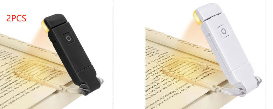 LED USB Rechargeable Book Reading Light – Portable, Adjustable Brightness, Eye Protection Clip-on, Lightweight Travel Bookmark Lamp