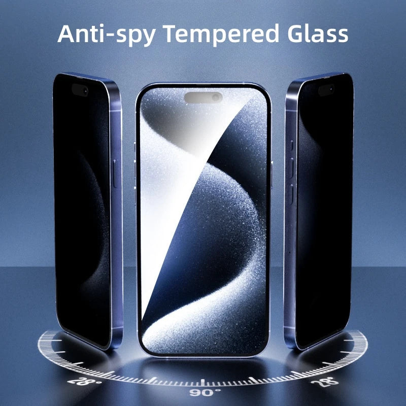 4PCS Anti-Peep Tempered Glass for iPhone 14 Pro Max/14/13/11 – Privacy Screen Protector, Anti-Spy, Anti-Scratch, Anti-Glare