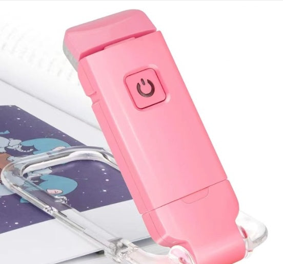 LED USB Rechargeable Book Reading Light – Portable, Adjustable Brightness, Eye Protection Clip-on, Lightweight Travel Bookmark Lamp