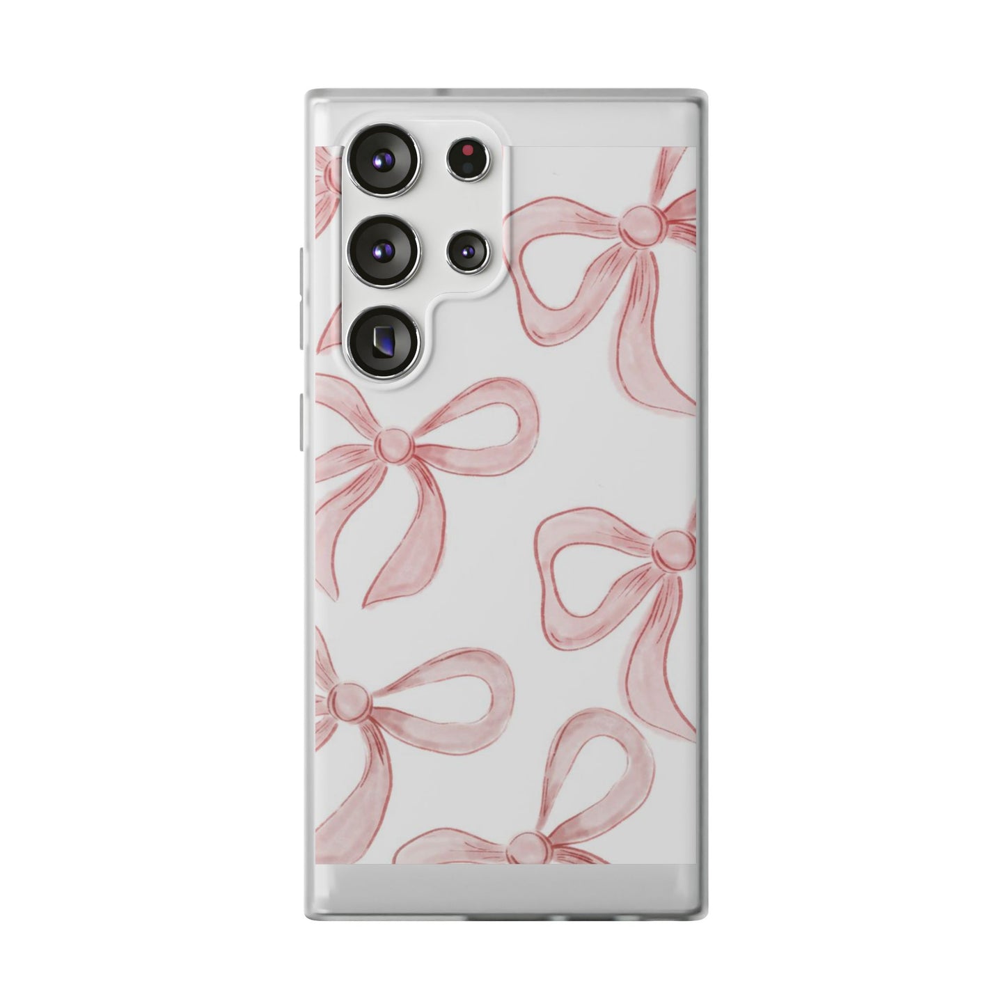 Pink Bows, Flexible Phone Case