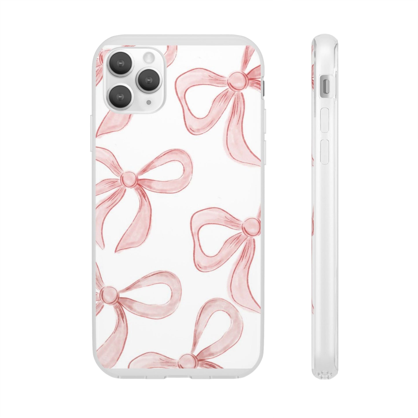 Pink Bows, Flexible Phone Case