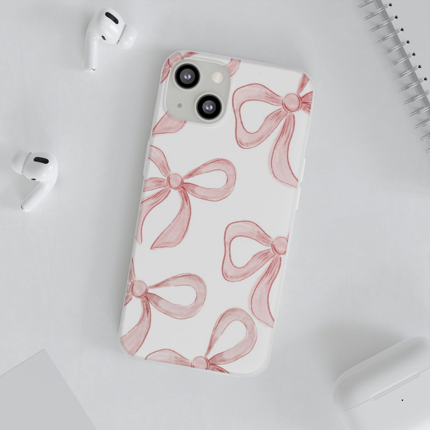 Pink Bows, Flexible Phone Case
