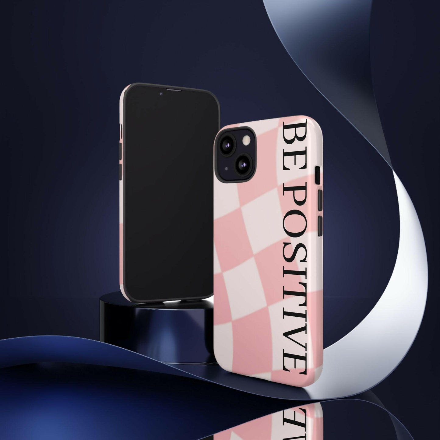 Be Positive, Pink & White Phone case