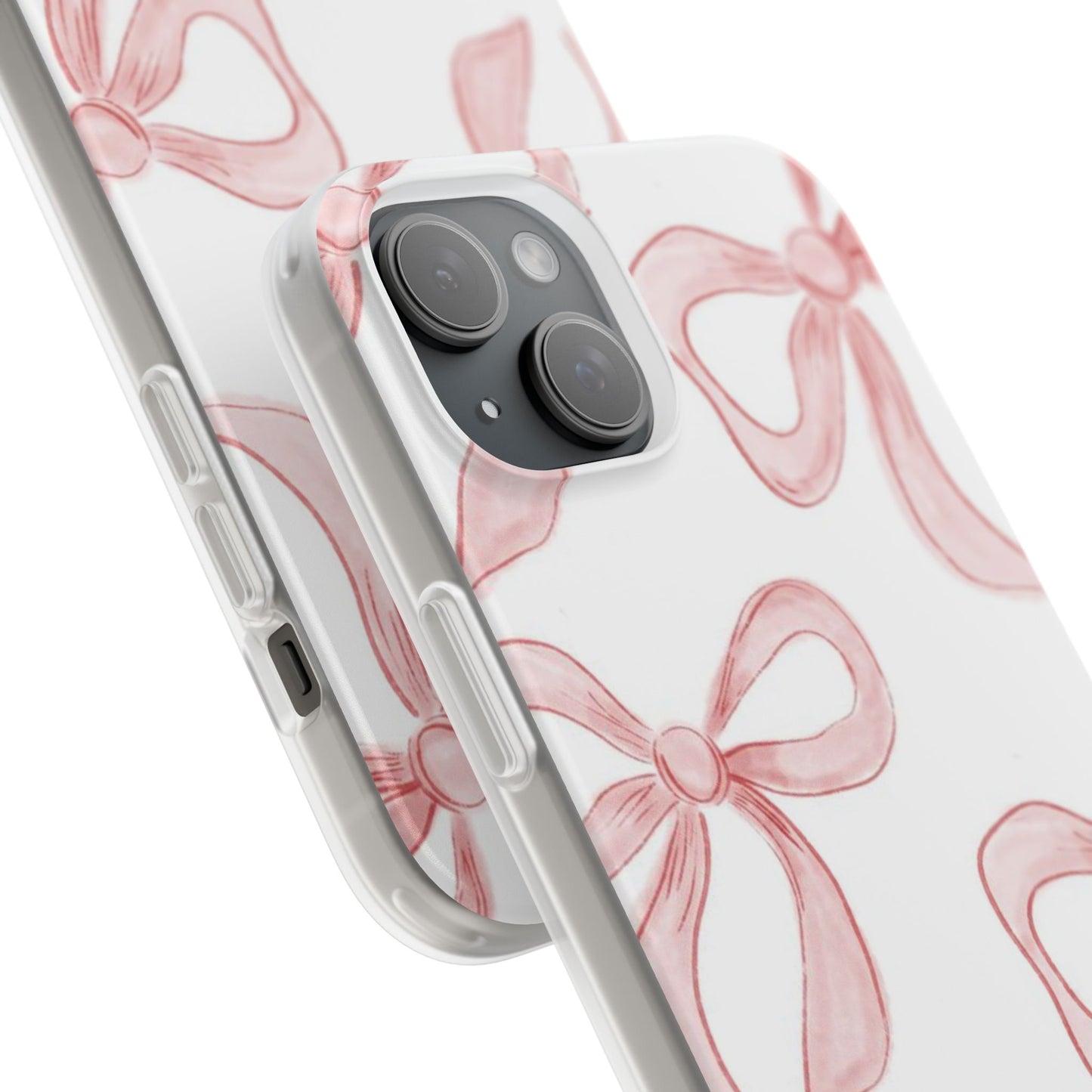Pink Bows, Flexible Phone Case