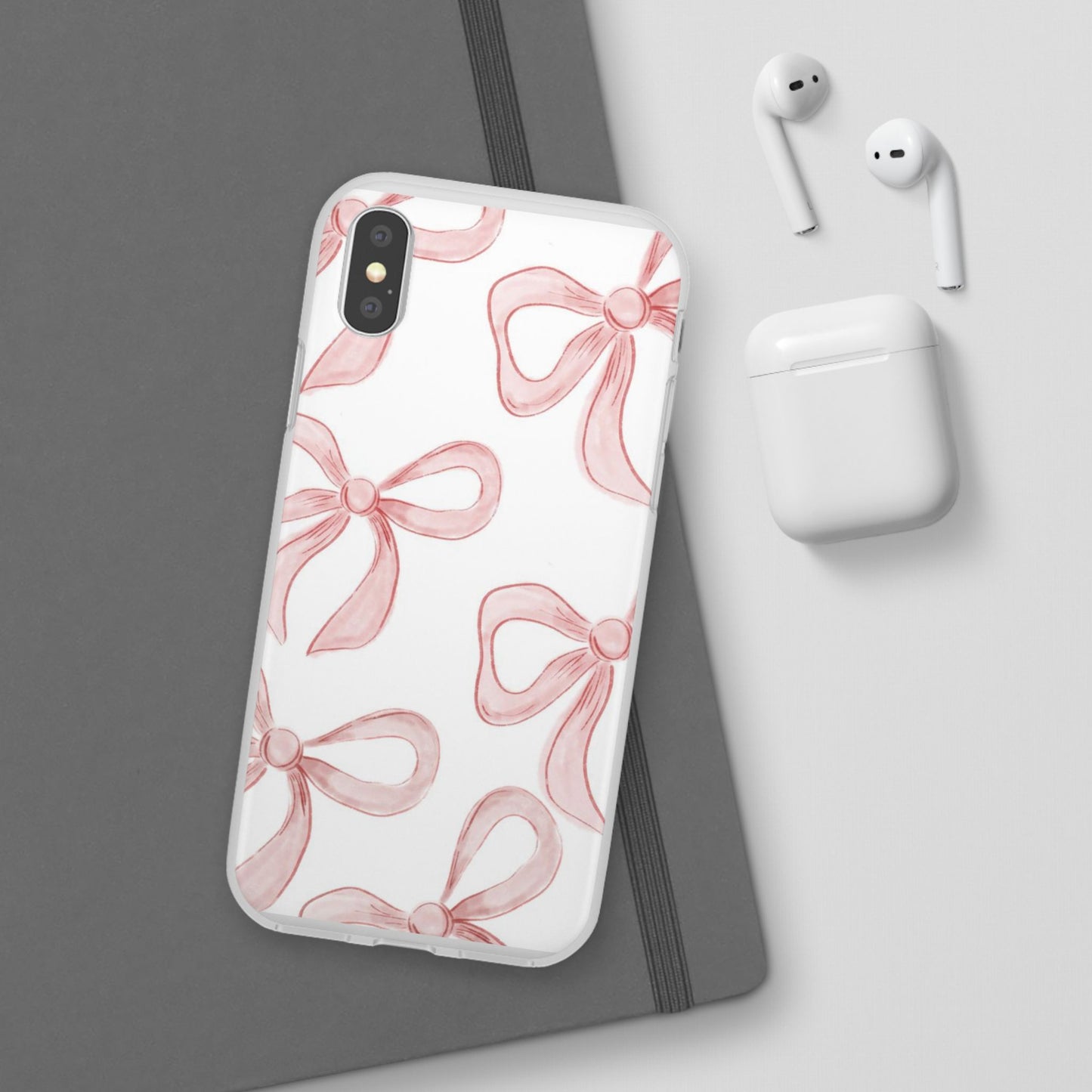 Pink Bows, Flexible Phone Case