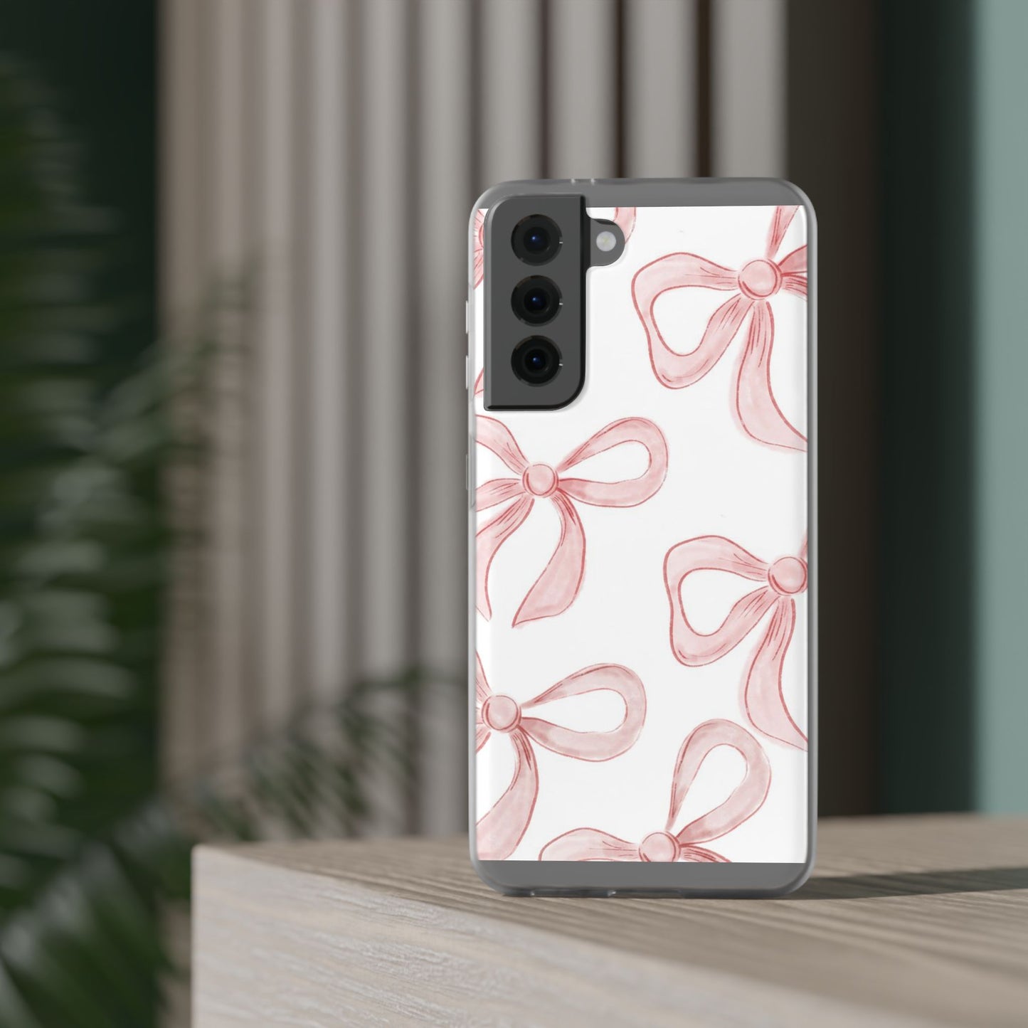 Pink Bows, Flexible Phone Case