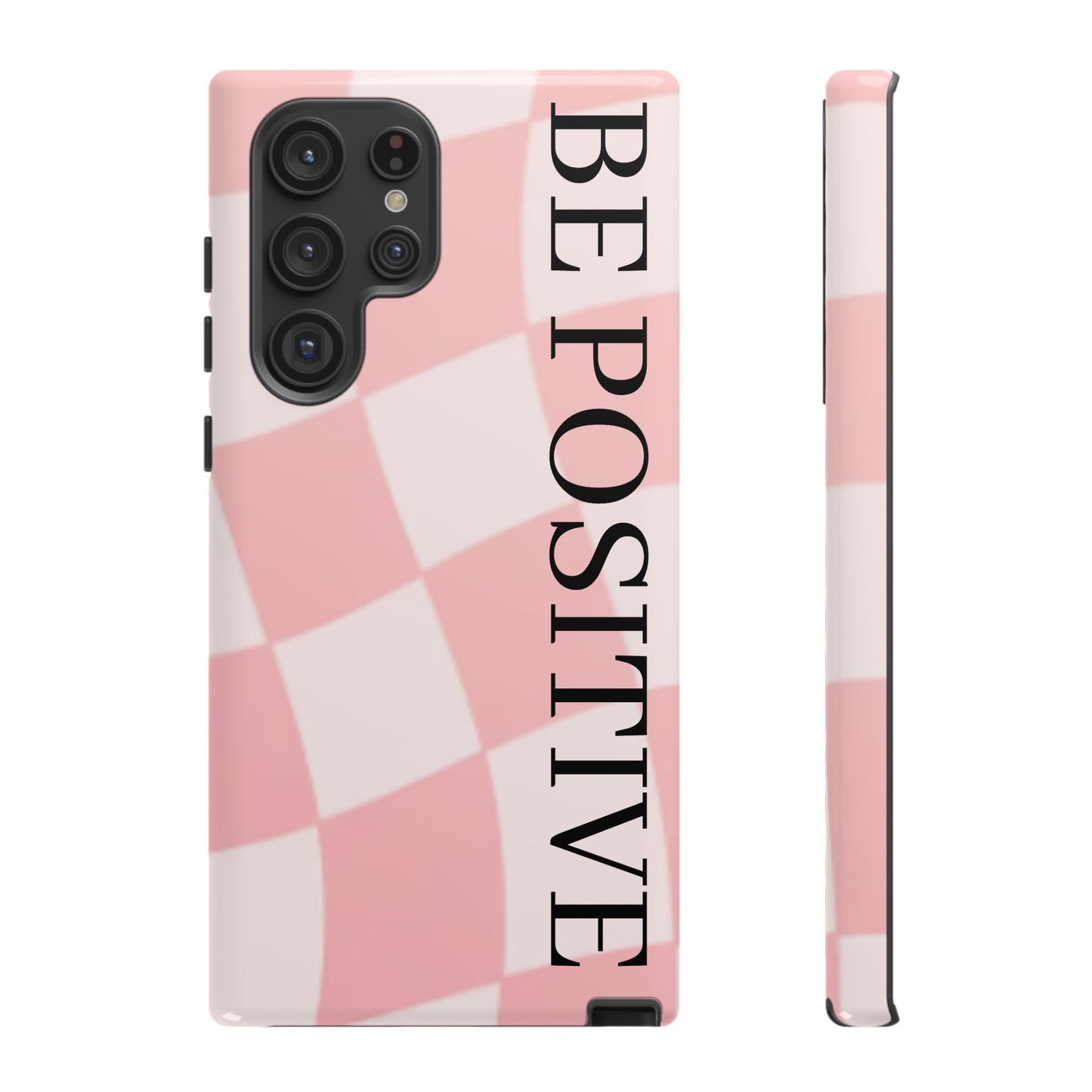 Be Positive, Pink & White Phone case