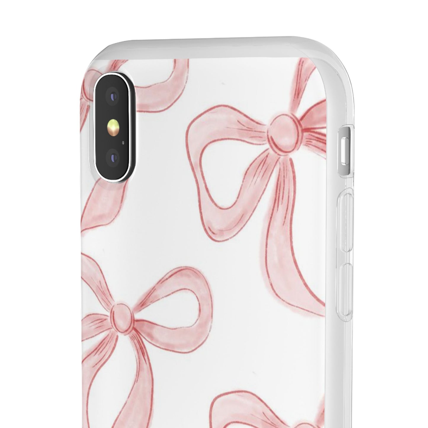 Pink Bows, Flexible Phone Case