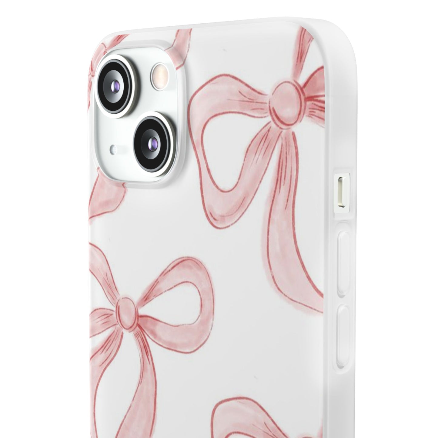 Pink Bows, Flexible Phone Case