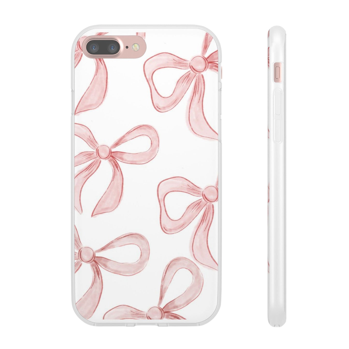 Pink Bows, Flexible Phone Case