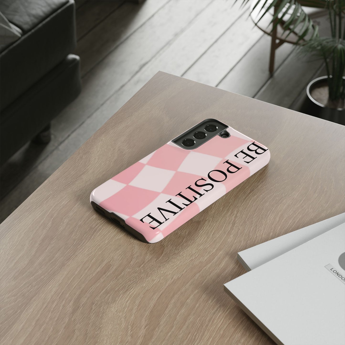 Be Positive, Pink & White Phone case
