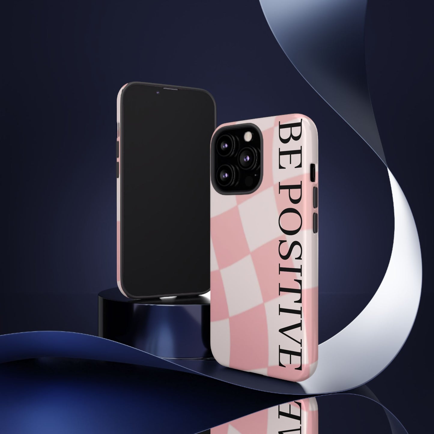 Be Positive, Pink & White Phone case