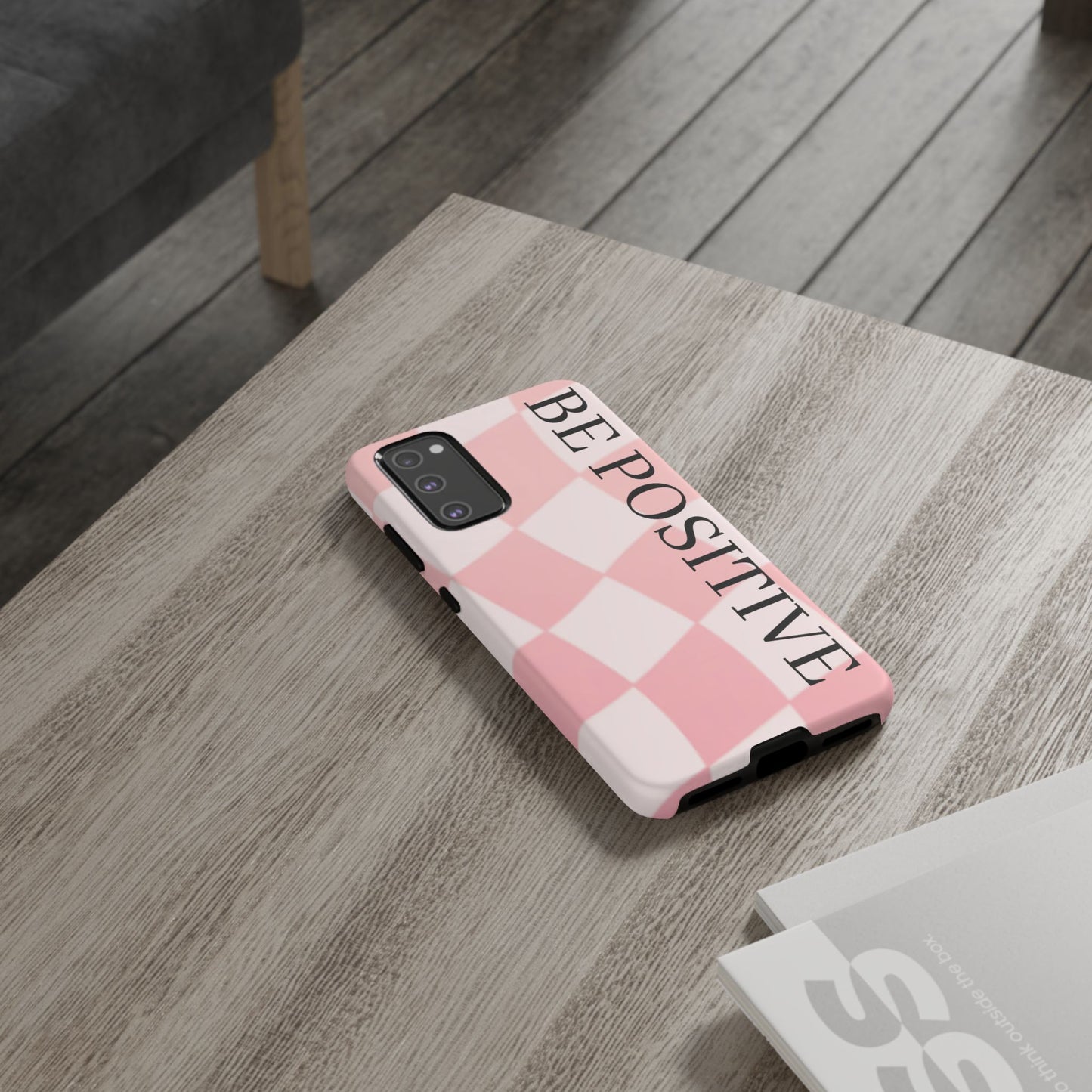 Be Positive, Pink & White Phone case