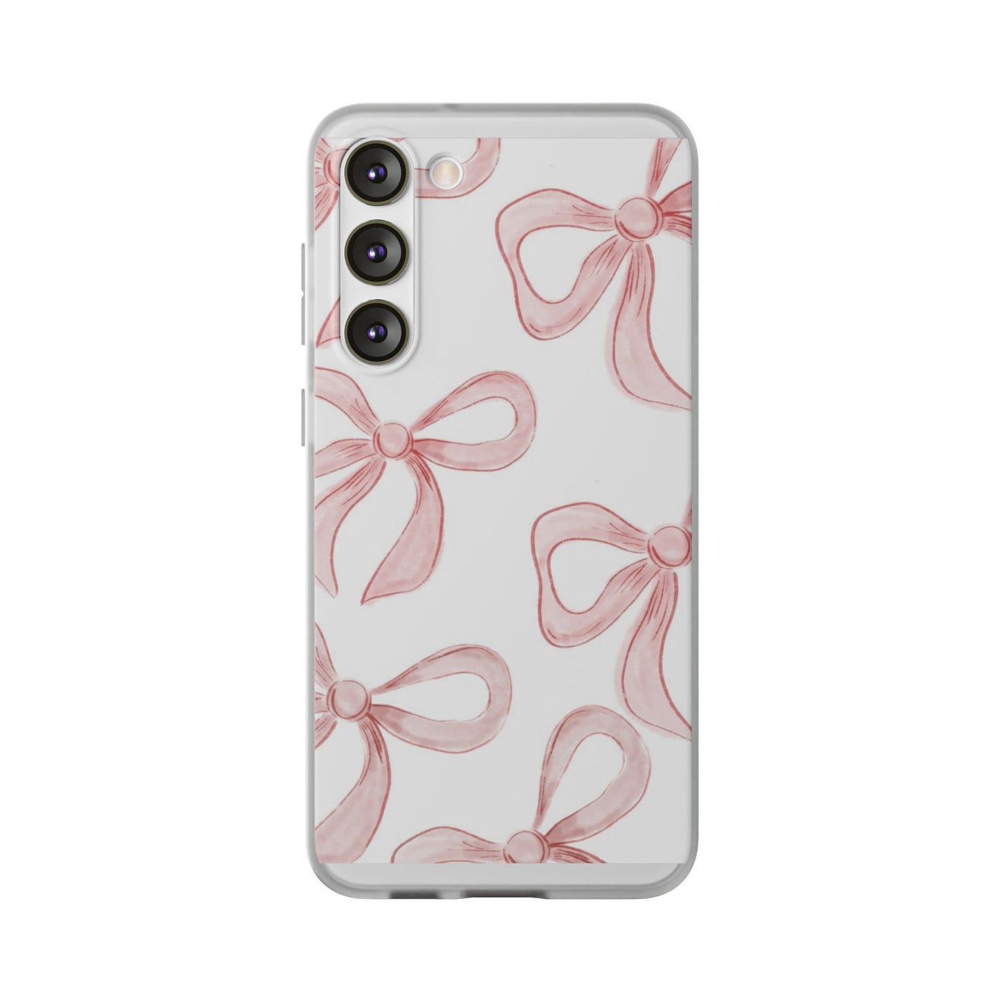 Pink Bows, Flexible Phone Case
