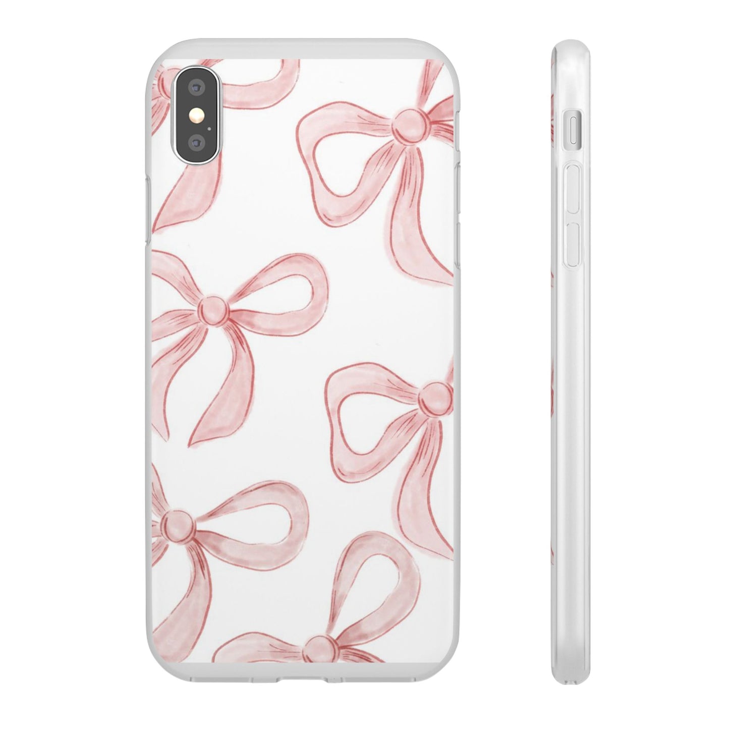 Pink Bows, Flexible Phone Case