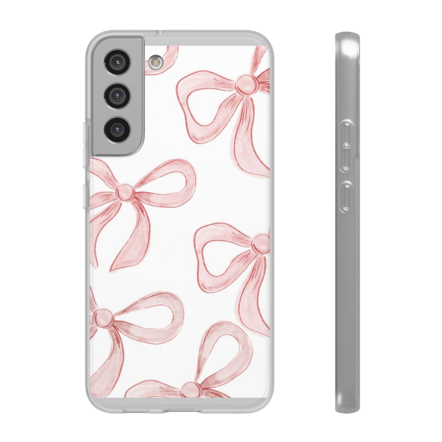 Pink Bows, Flexible Phone Case