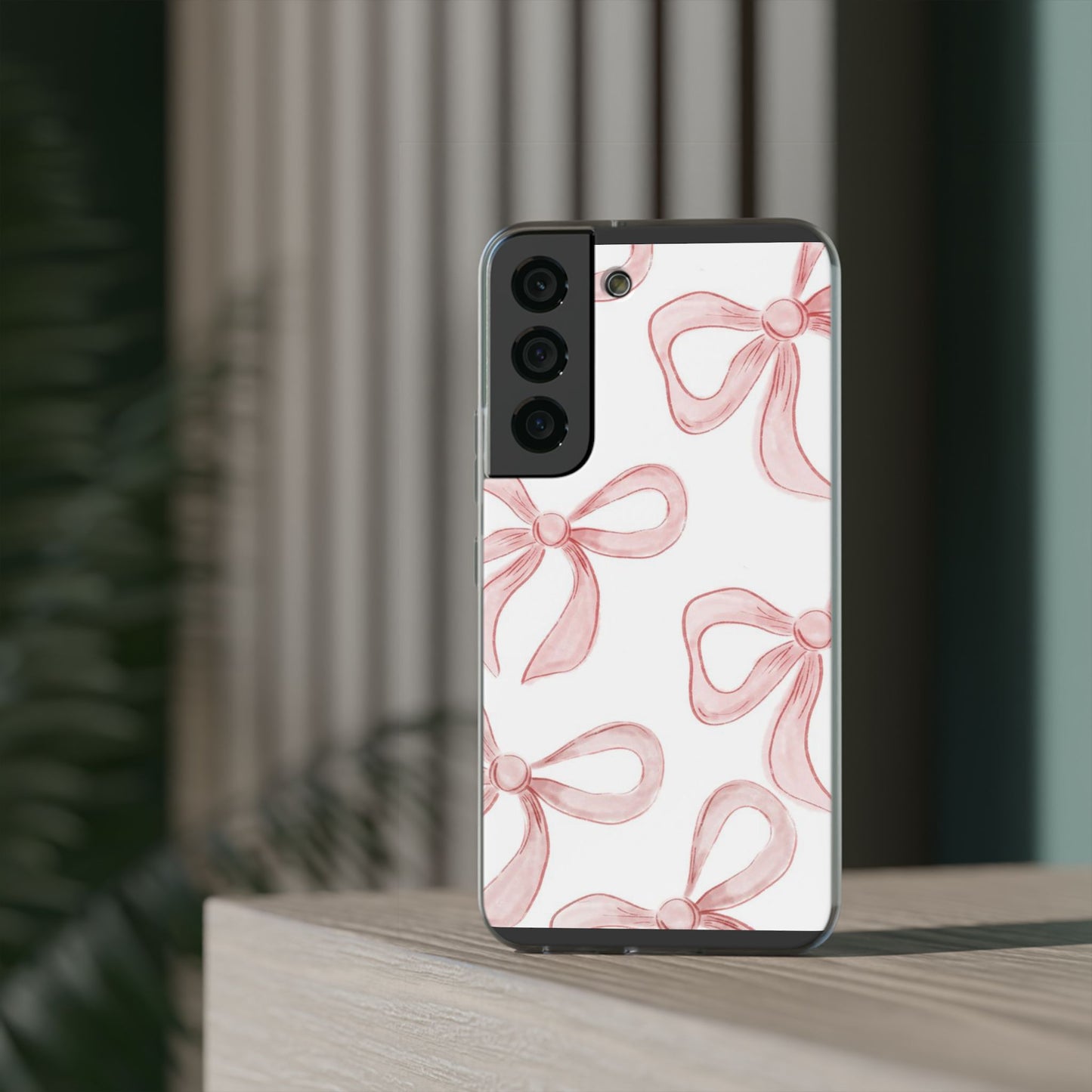 Pink Bows, Flexible Phone Case