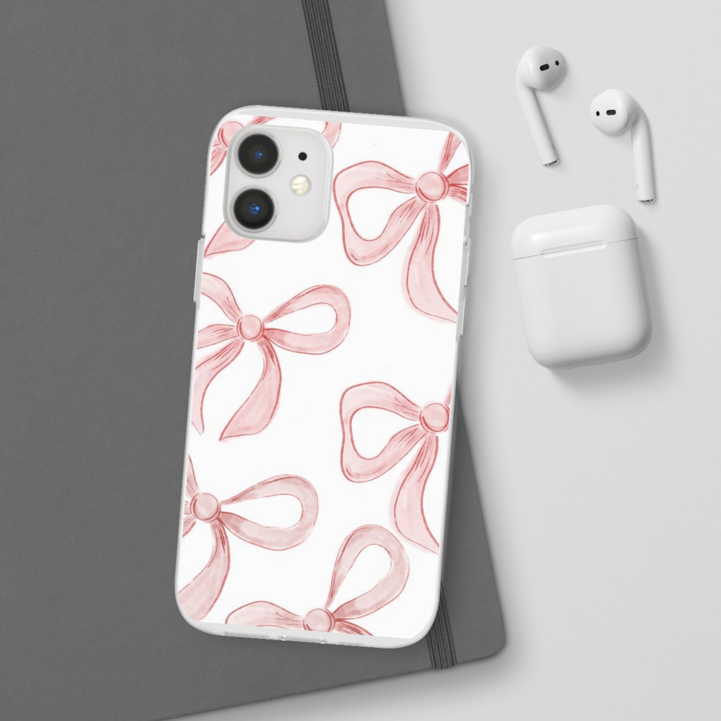 Pink Bows, Flexible Phone Case