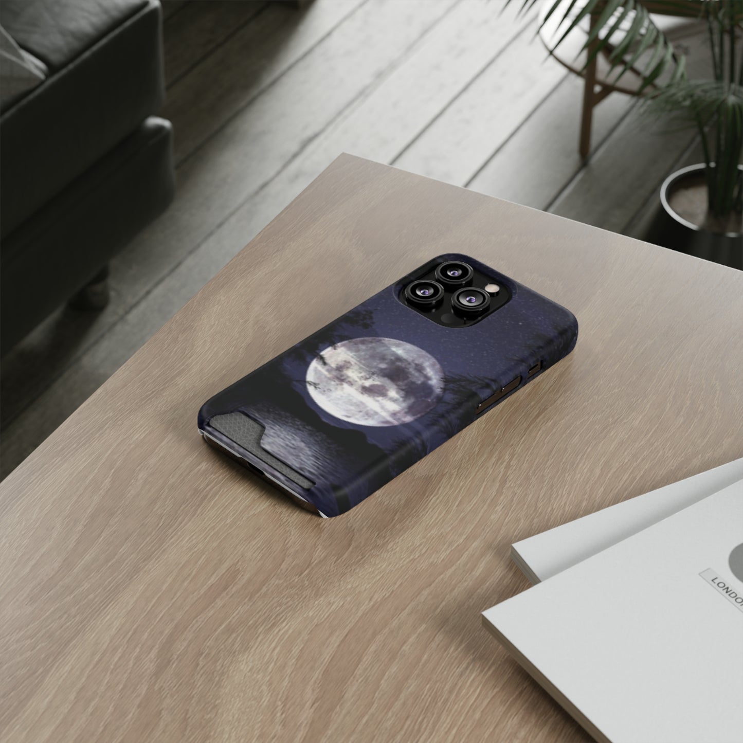 Phone Case With Card Holder. Compatible with iPhone 13, and Samsung Galaxy S21, S22 models.