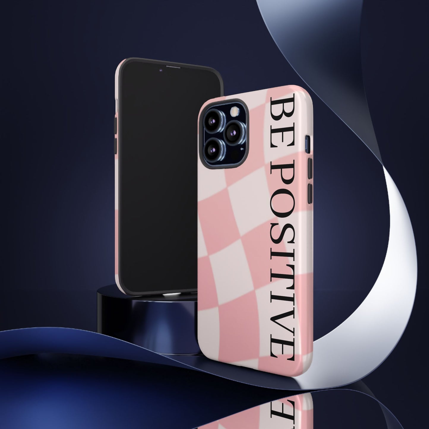 Be Positive, Pink & White Phone case