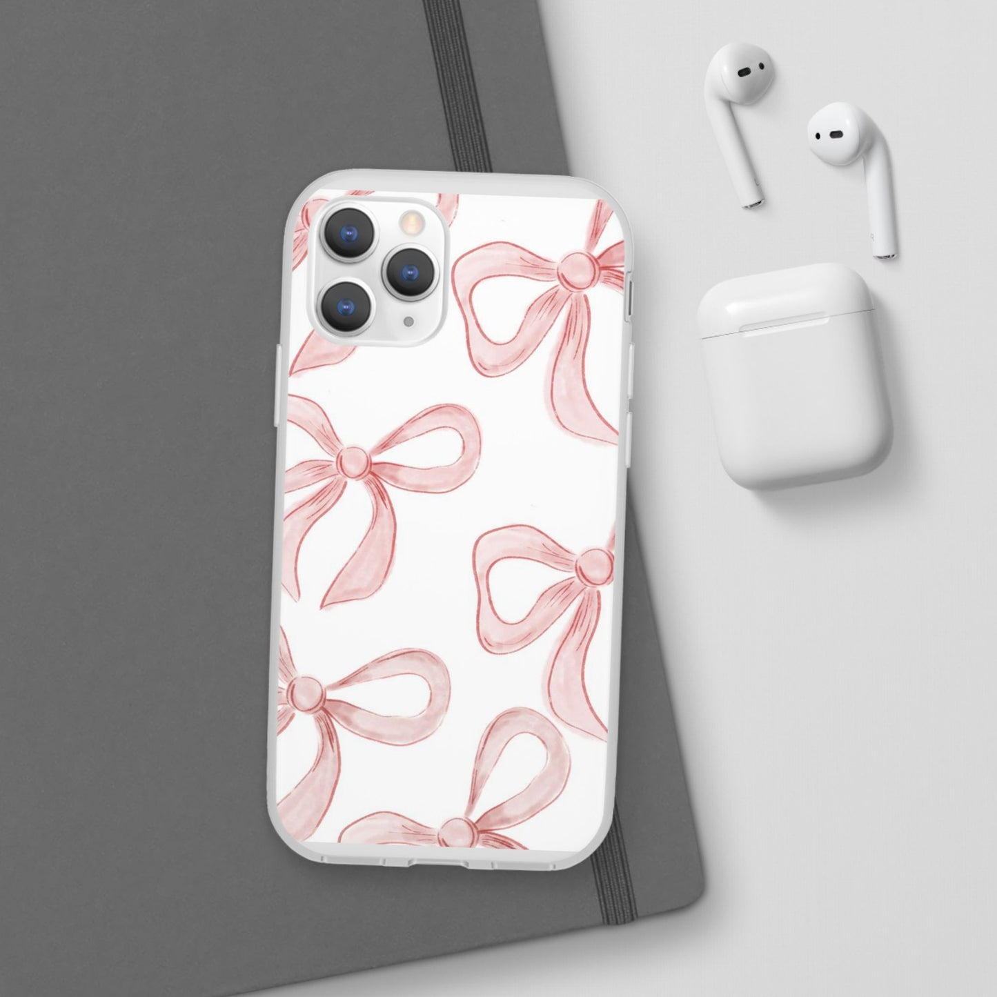 Pink Bows, Flexible Phone Case