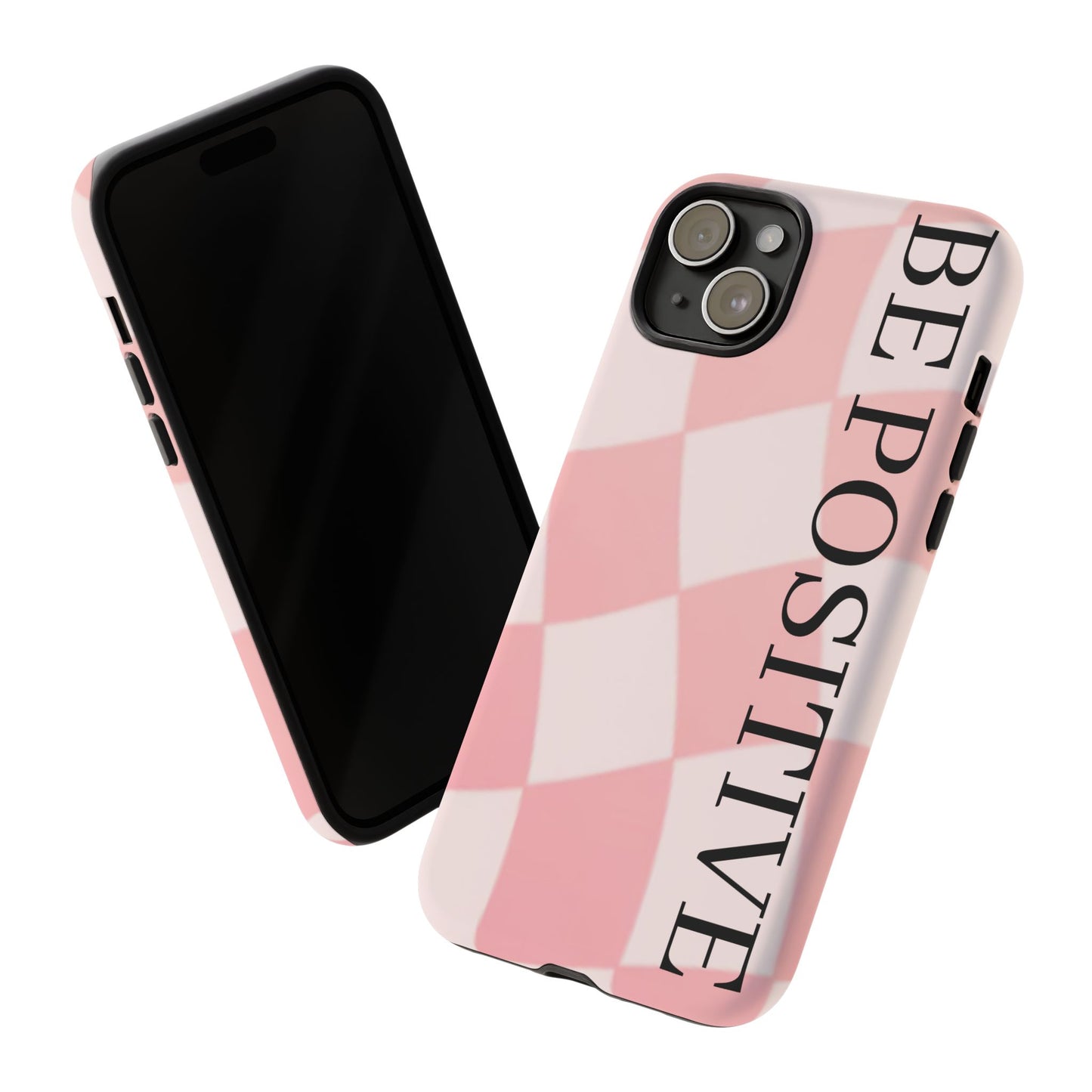 Be Positive, Pink & White Phone case