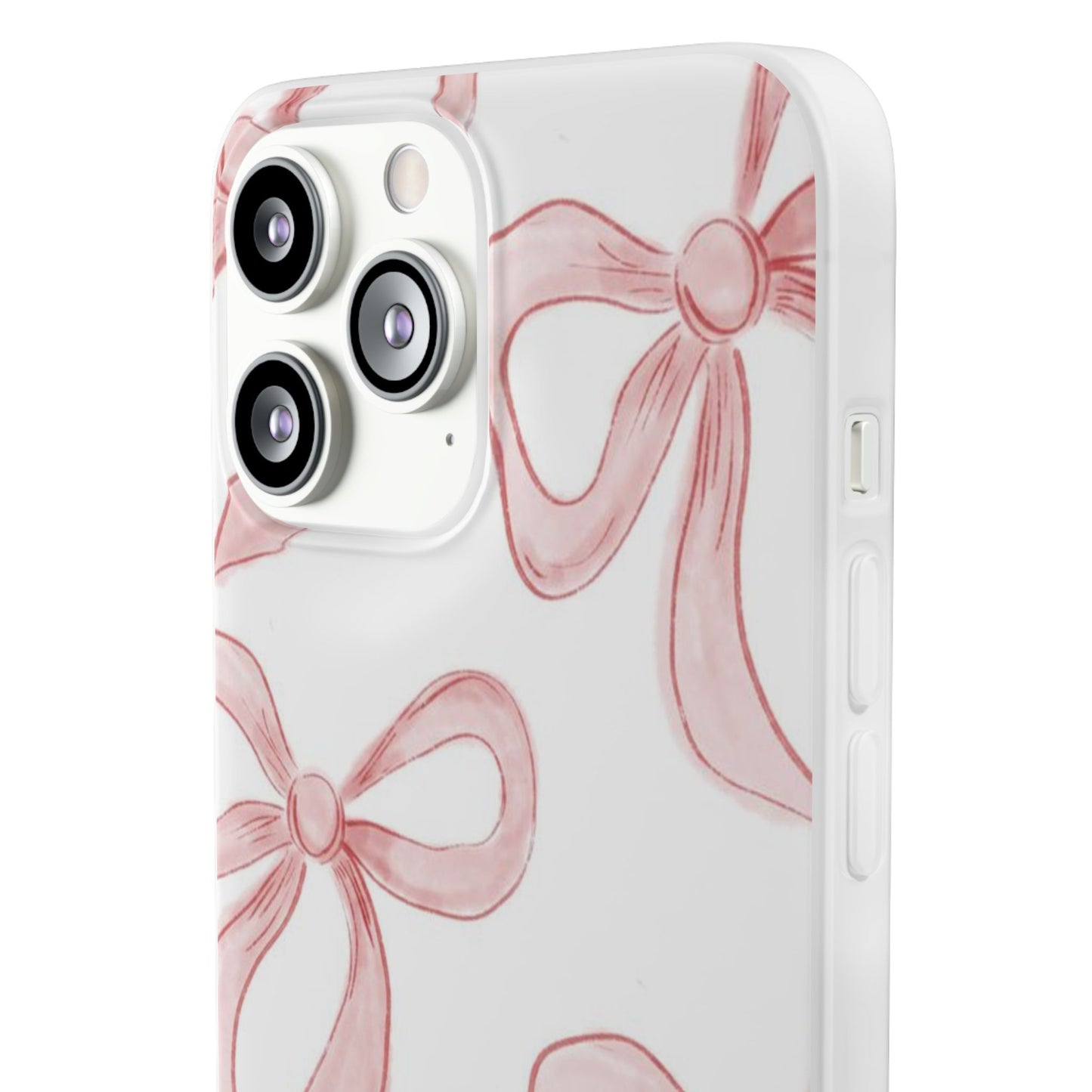 Pink Bows, Flexible Phone Case