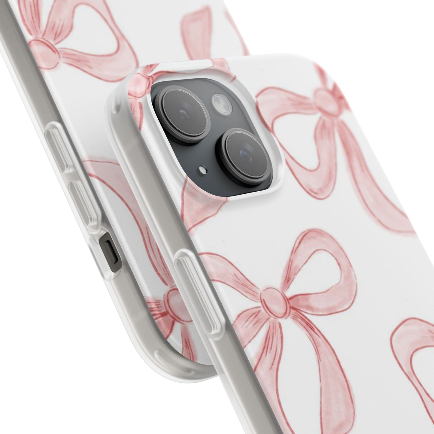 Pink Bows, Flexible Phone Case