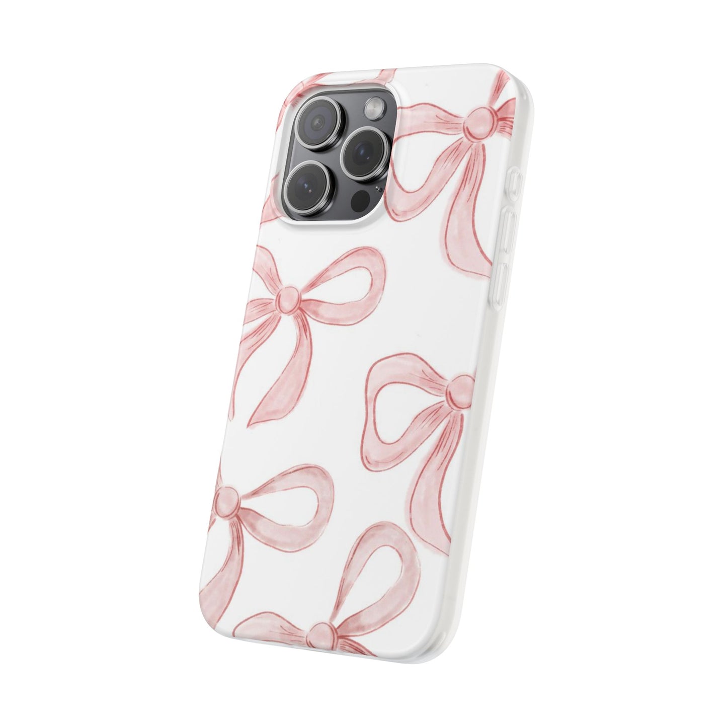 Pink Bows, Flexible Phone Case