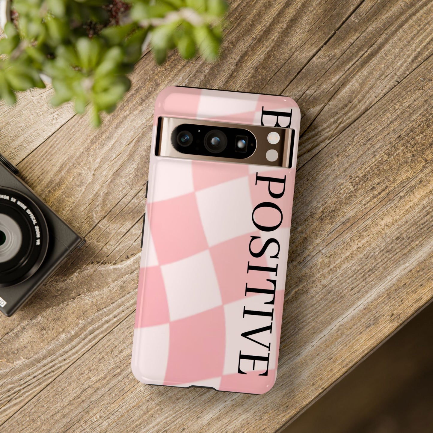 Be Positive, Pink & White Phone case