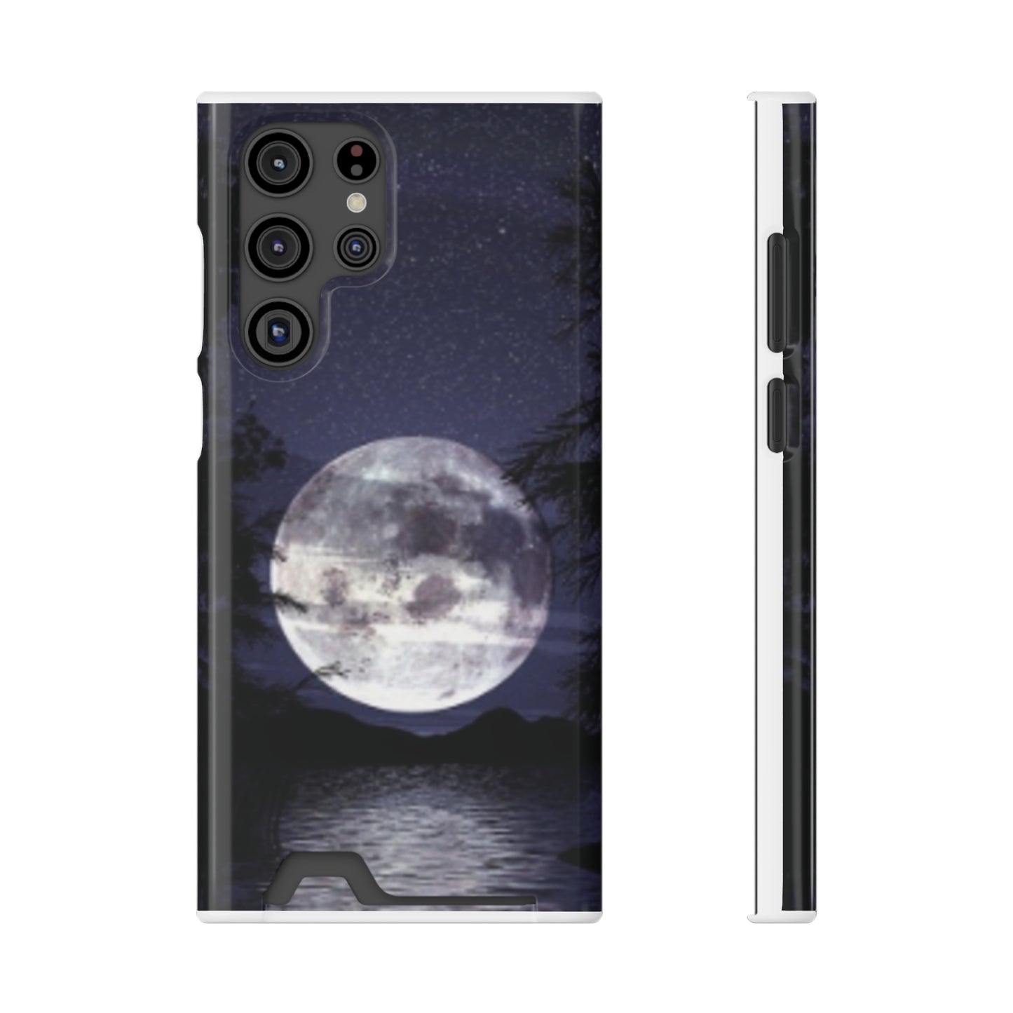 Phone Case With Card Holder. Compatible with iPhone 13, and Samsung Galaxy S21, S22 models.