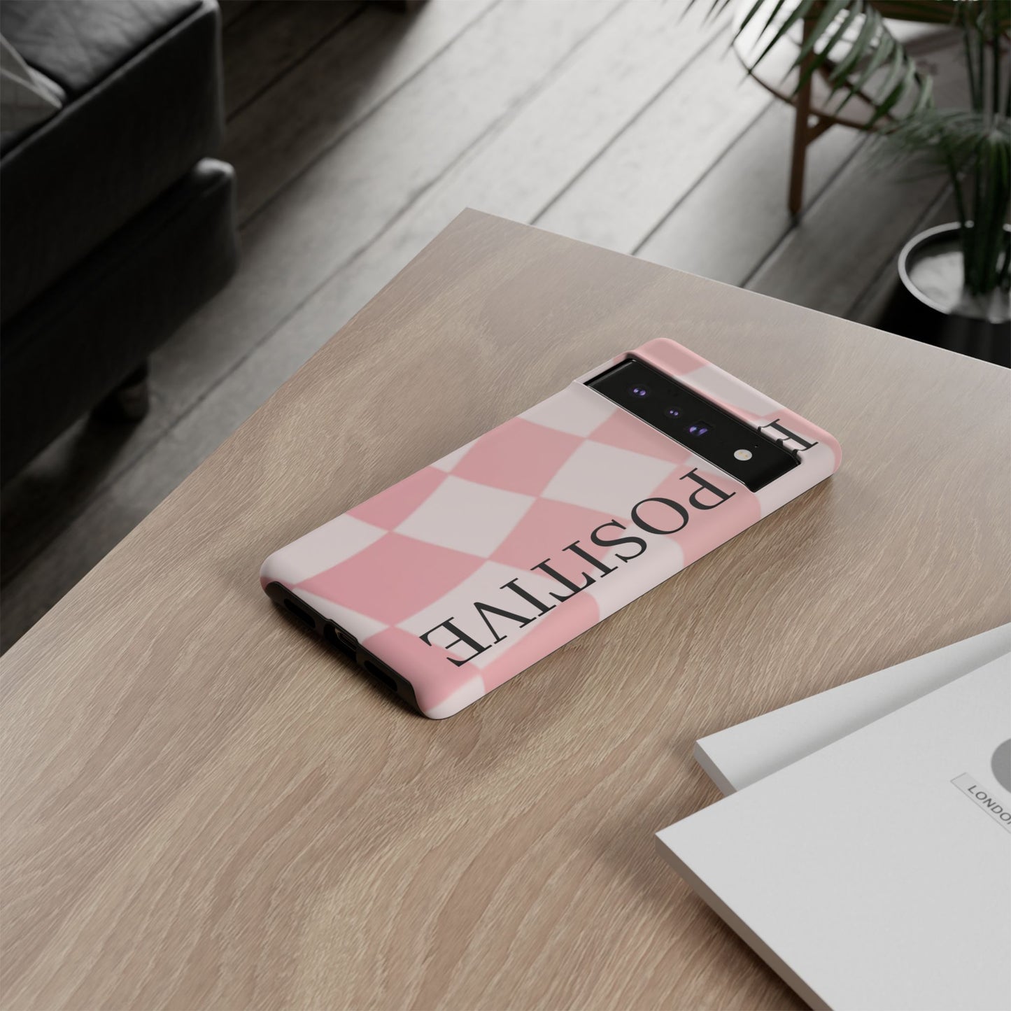 Be Positive, Pink & White Phone case
