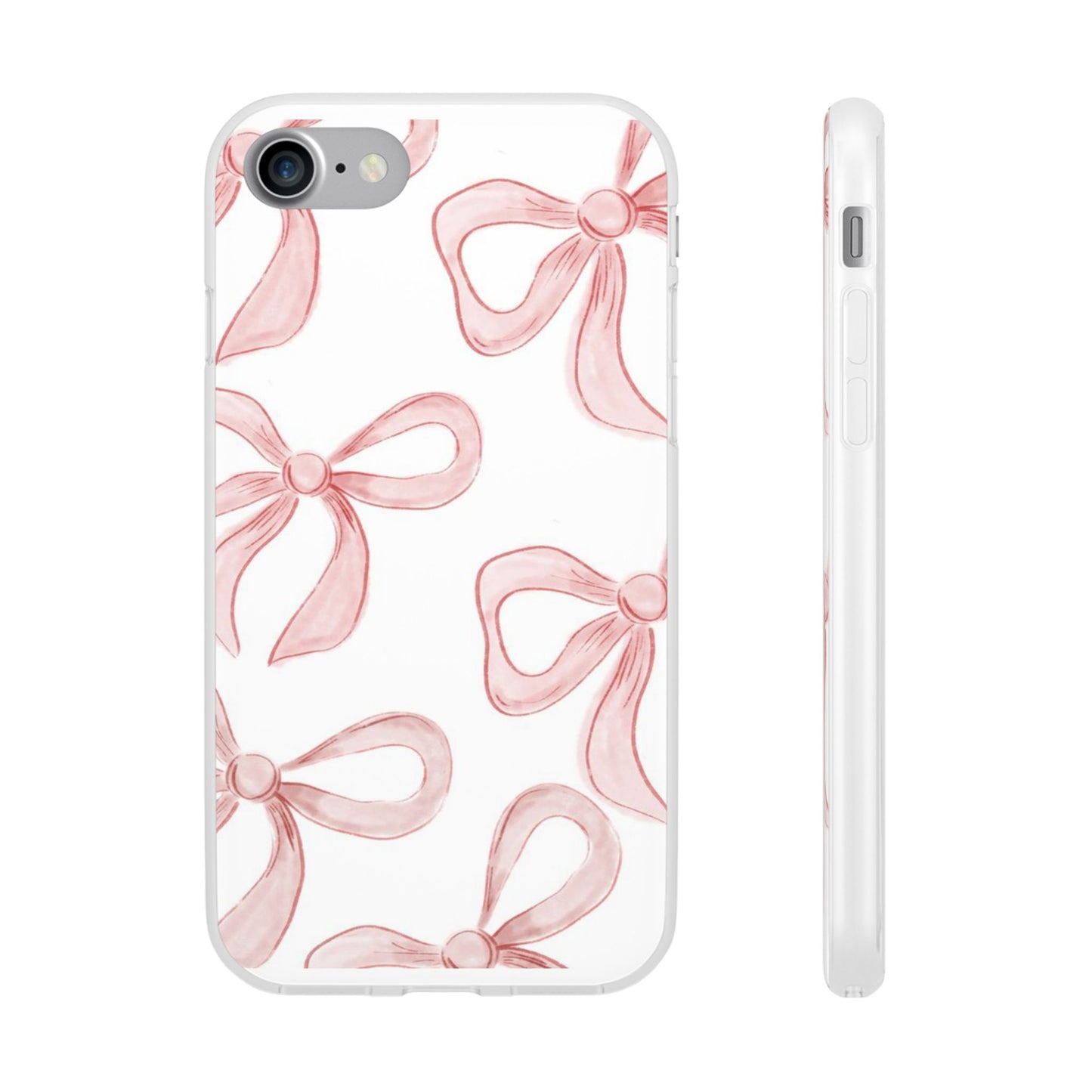 Pink Bows, Flexible Phone Case