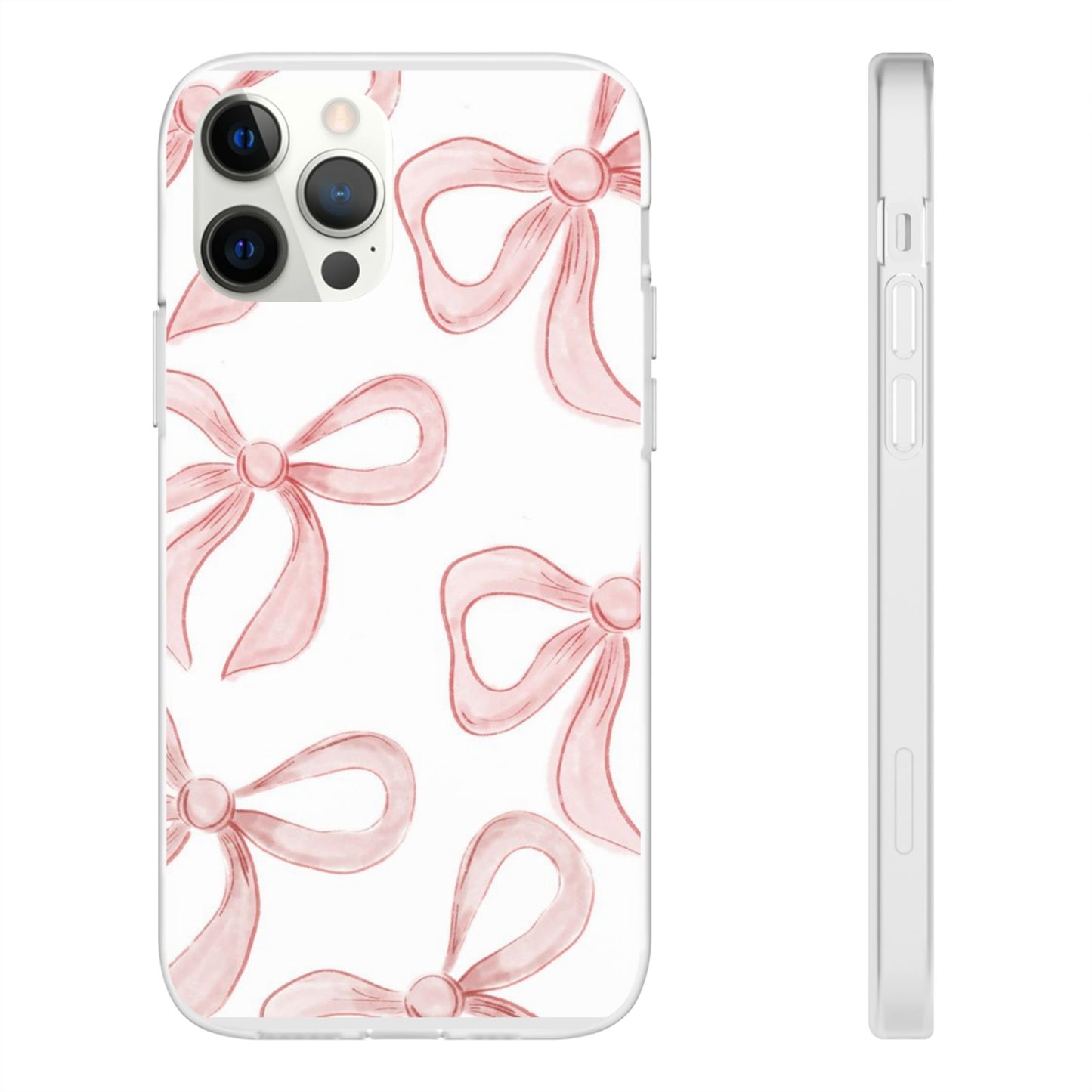 Pink Bows, Flexible Phone Case