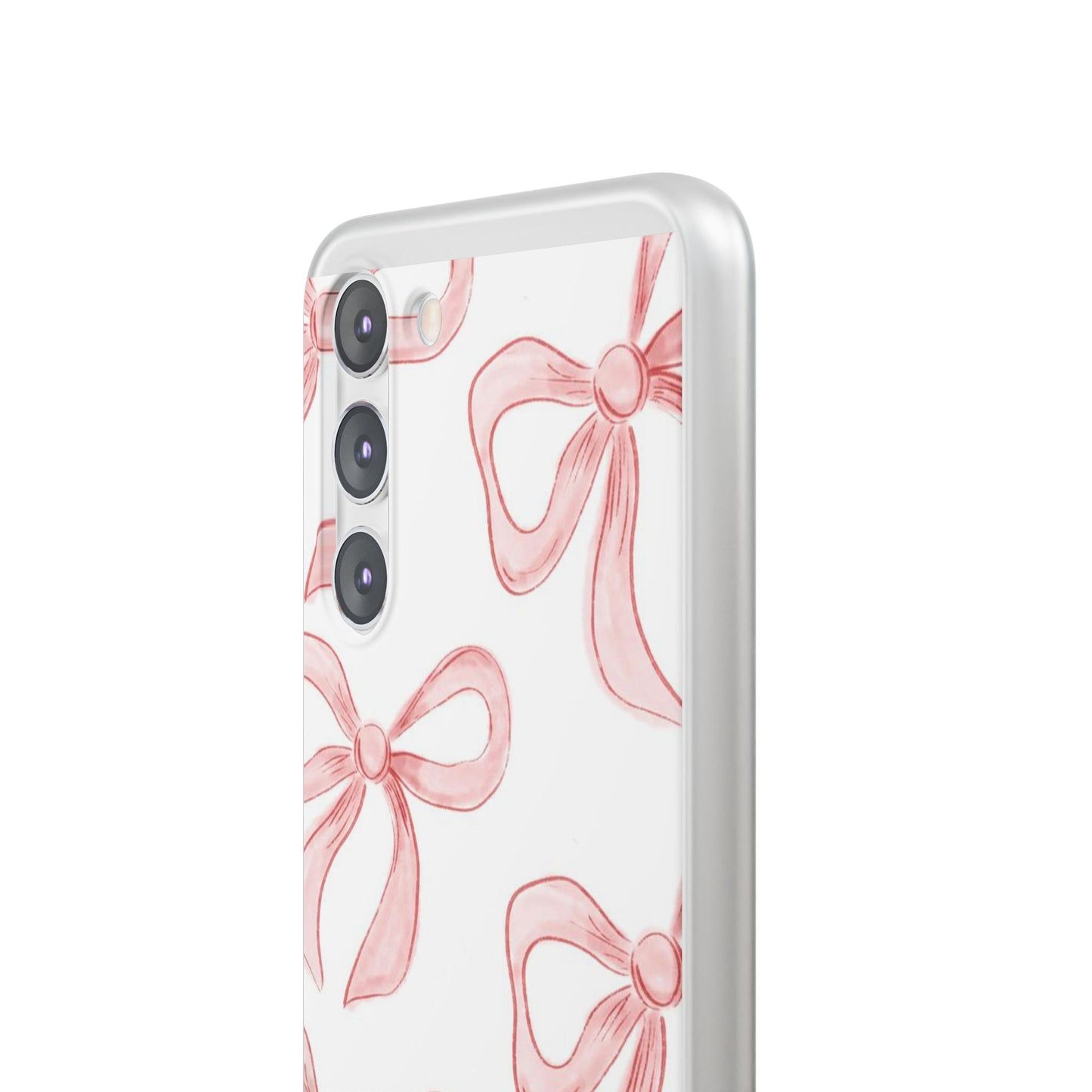 Pink Bows, Flexible Phone Case