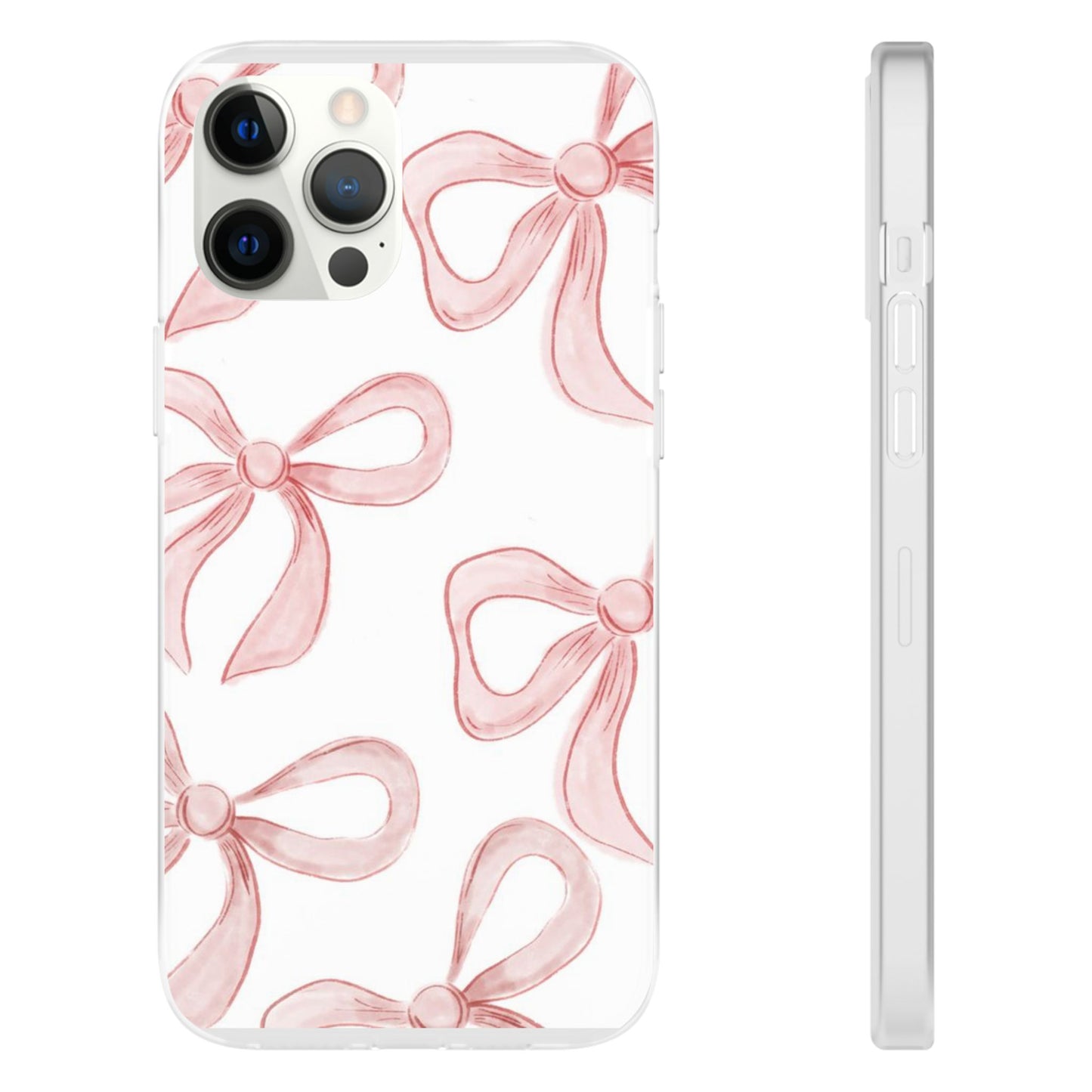Pink Bows, Flexible Phone Case