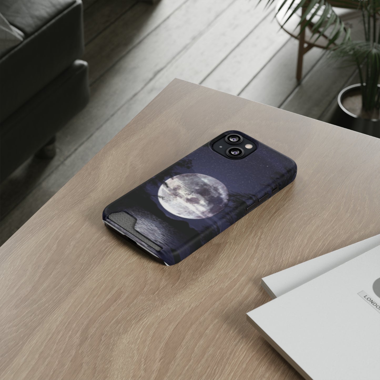 Phone Case With Card Holder. Compatible with iPhone 13, and Samsung Galaxy S21, S22 models.