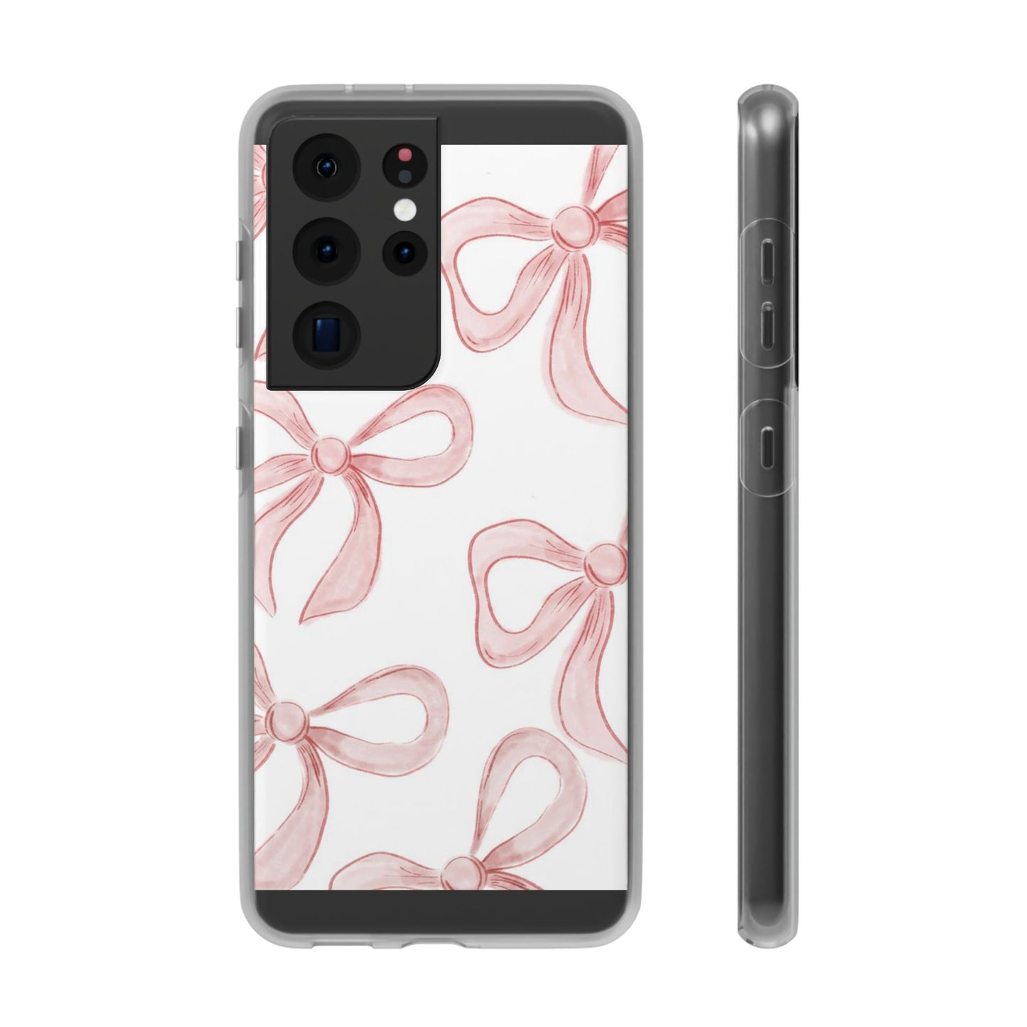 Pink Bows, Flexible Phone Case