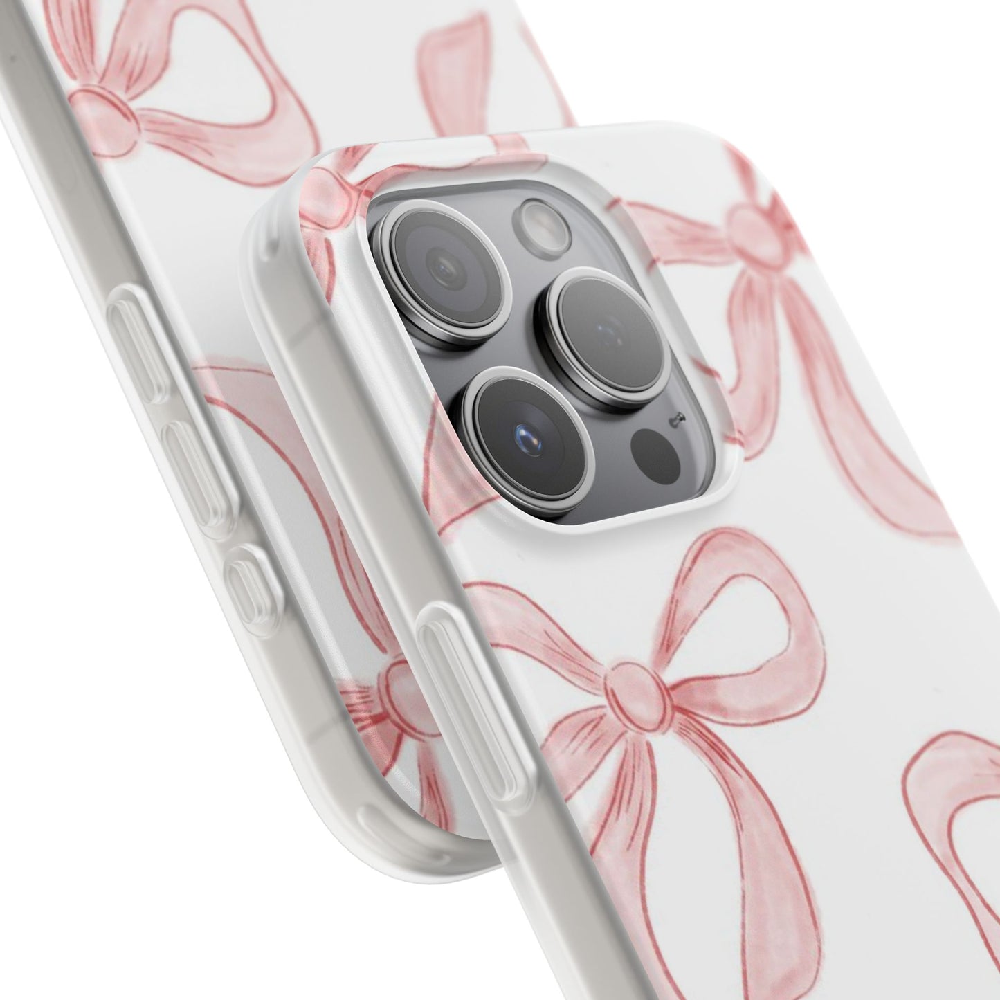 Pink Bows, Flexible Phone Case