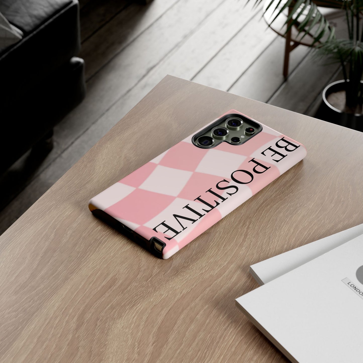 Be Positive, Pink & White Phone case