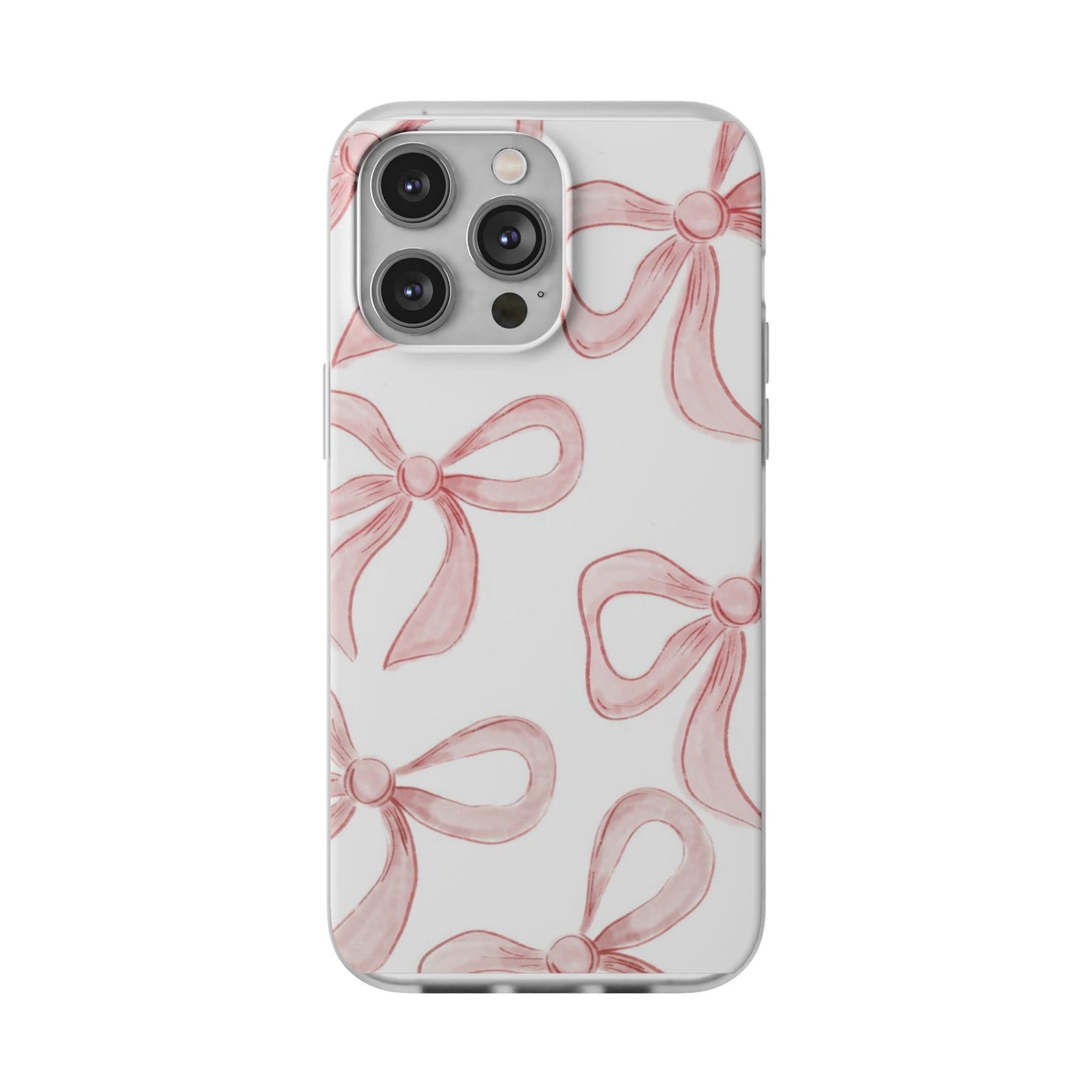 Pink Bows, Flexible Phone Case