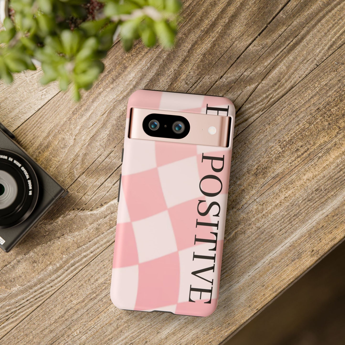 Be Positive, Pink & White Phone case