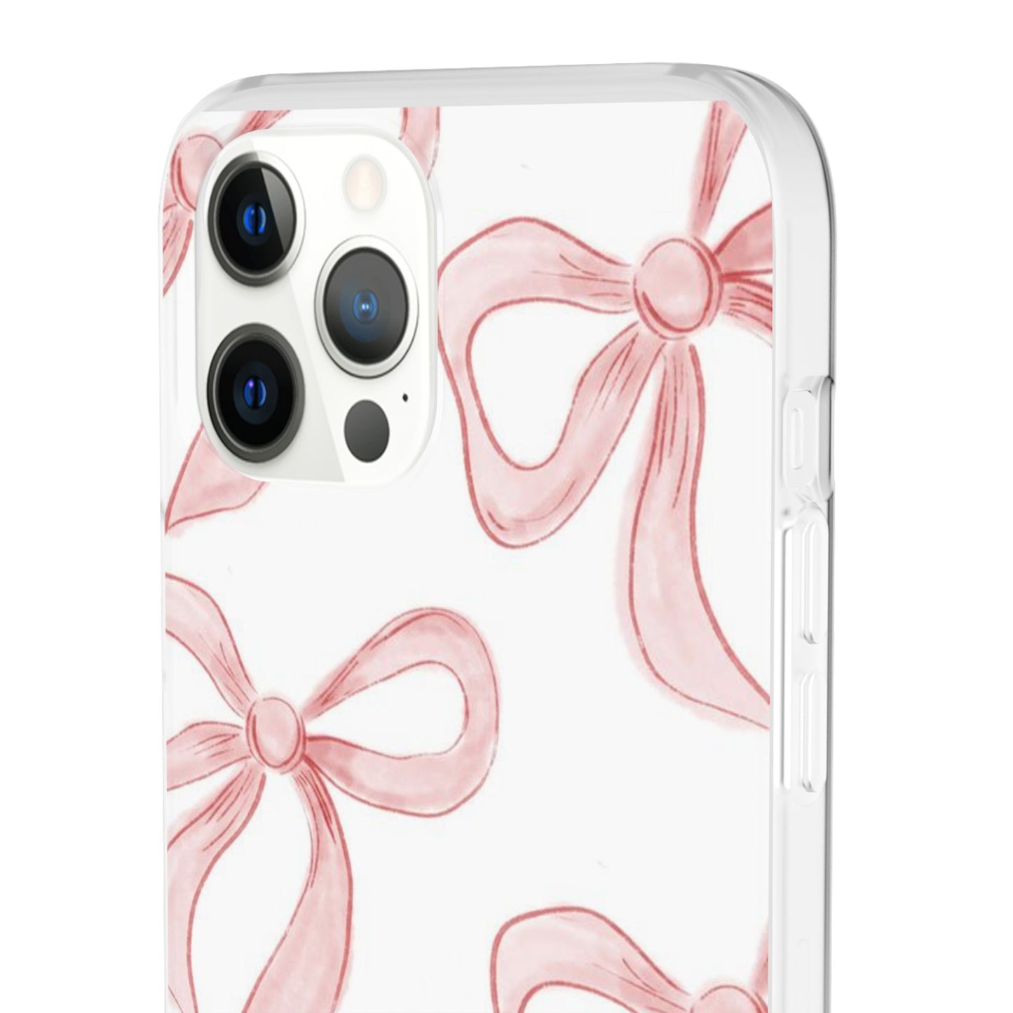 Pink Bows, Flexible Phone Case
