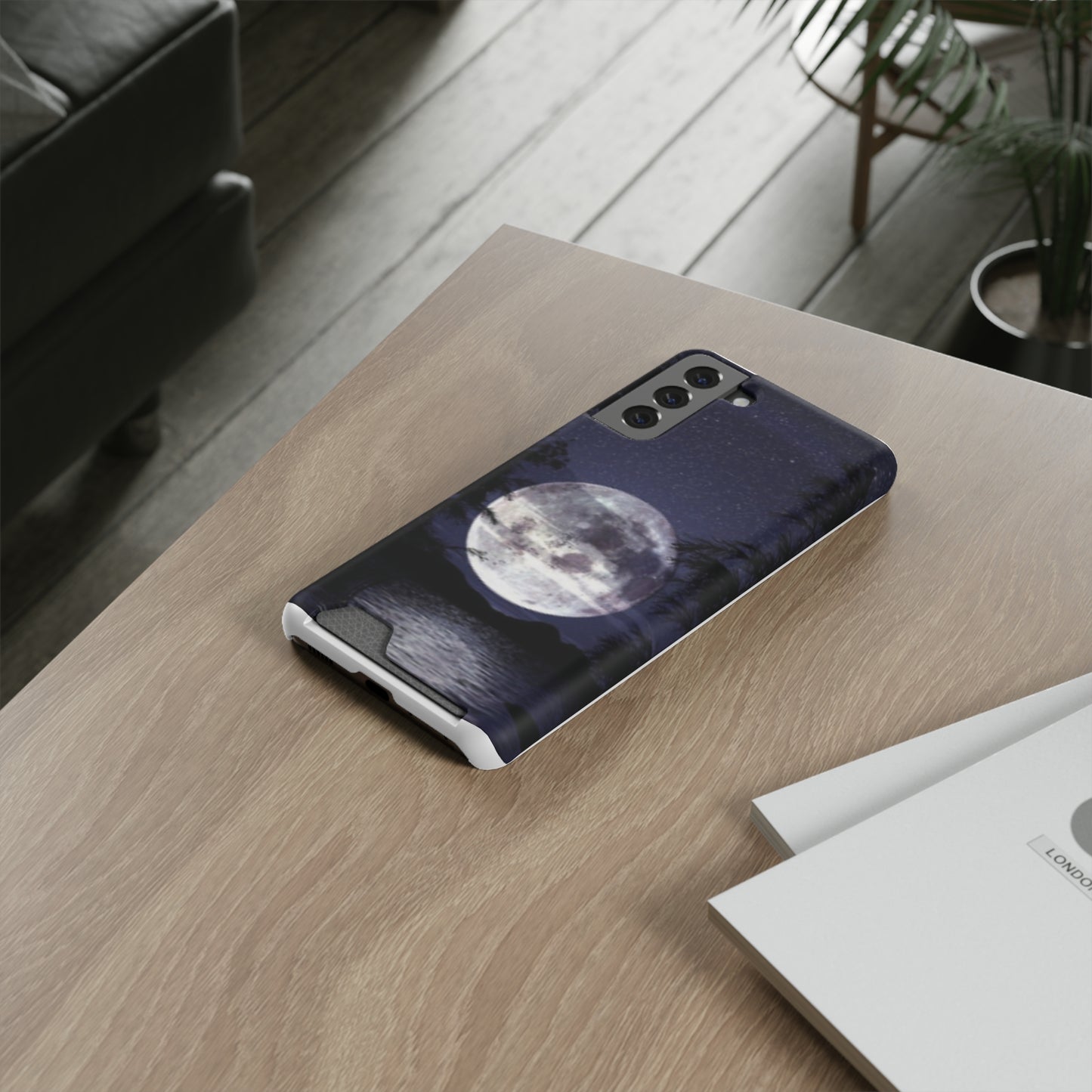 Phone Case With Card Holder. Compatible with iPhone 13, and Samsung Galaxy S21, S22 models.