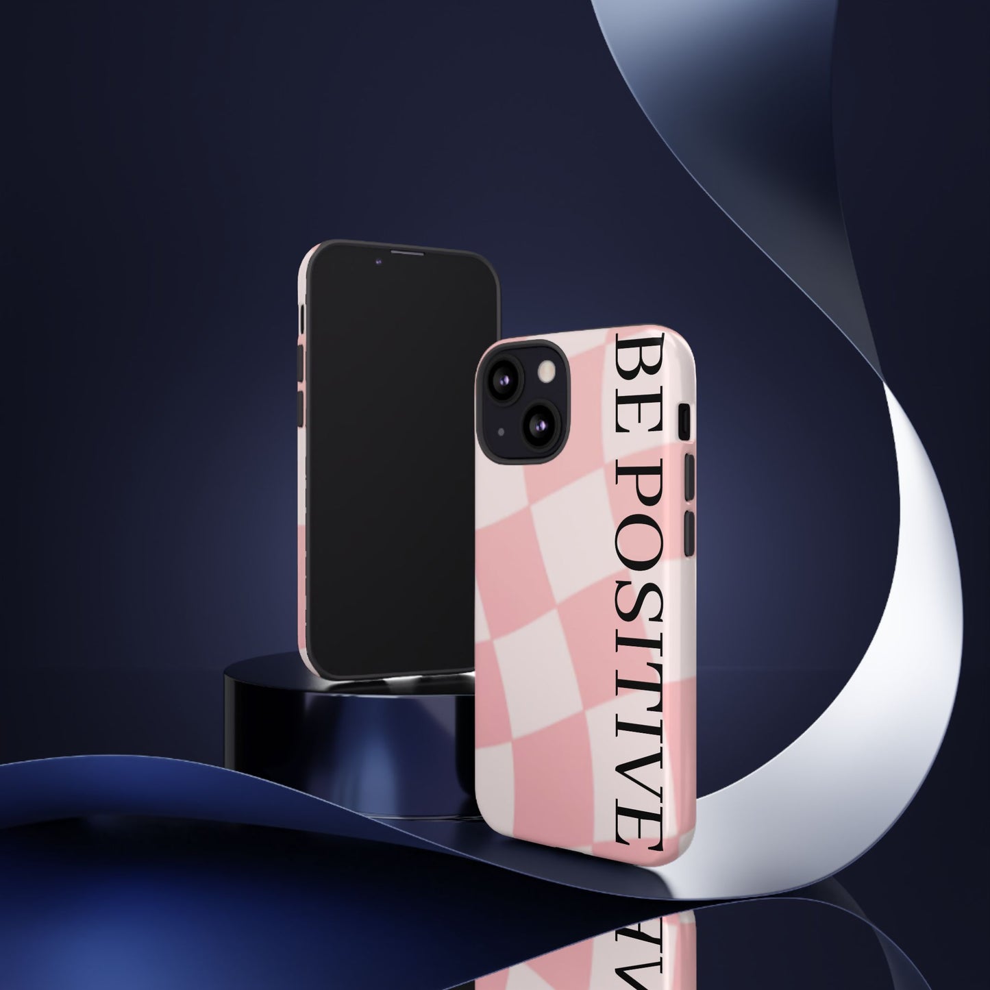 Be Positive, Pink & White Phone case