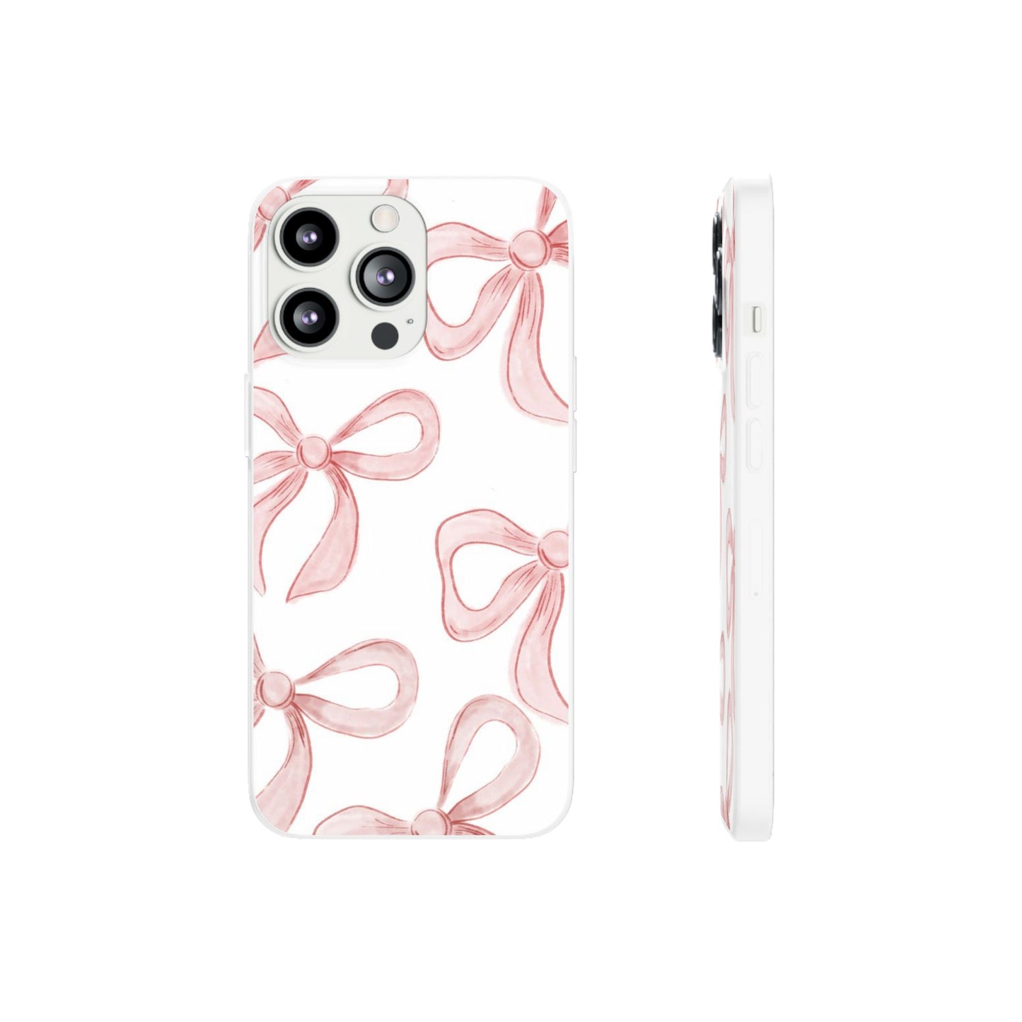 Pink Bows, Flexible Phone Case