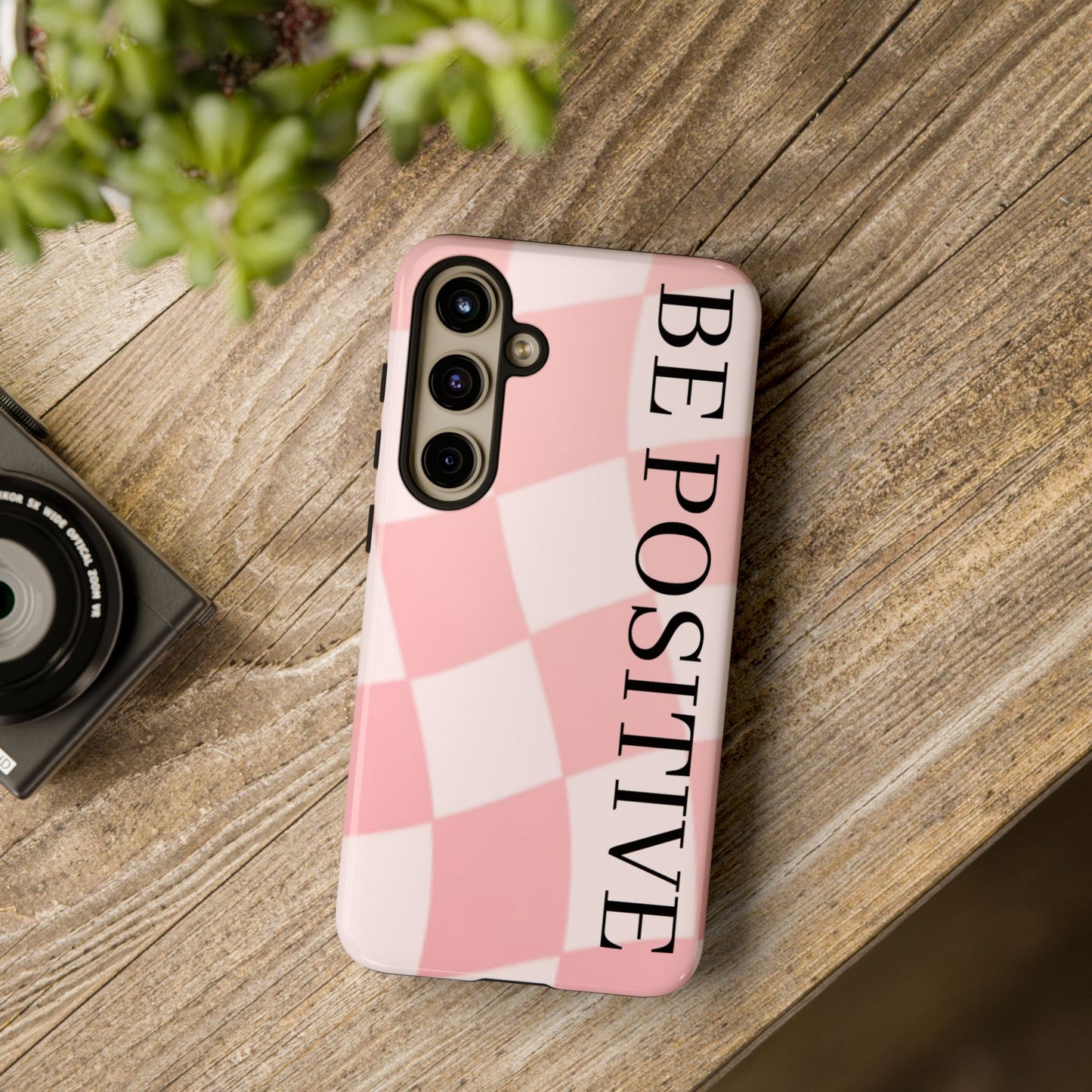 Be Positive, Pink & White Phone case
