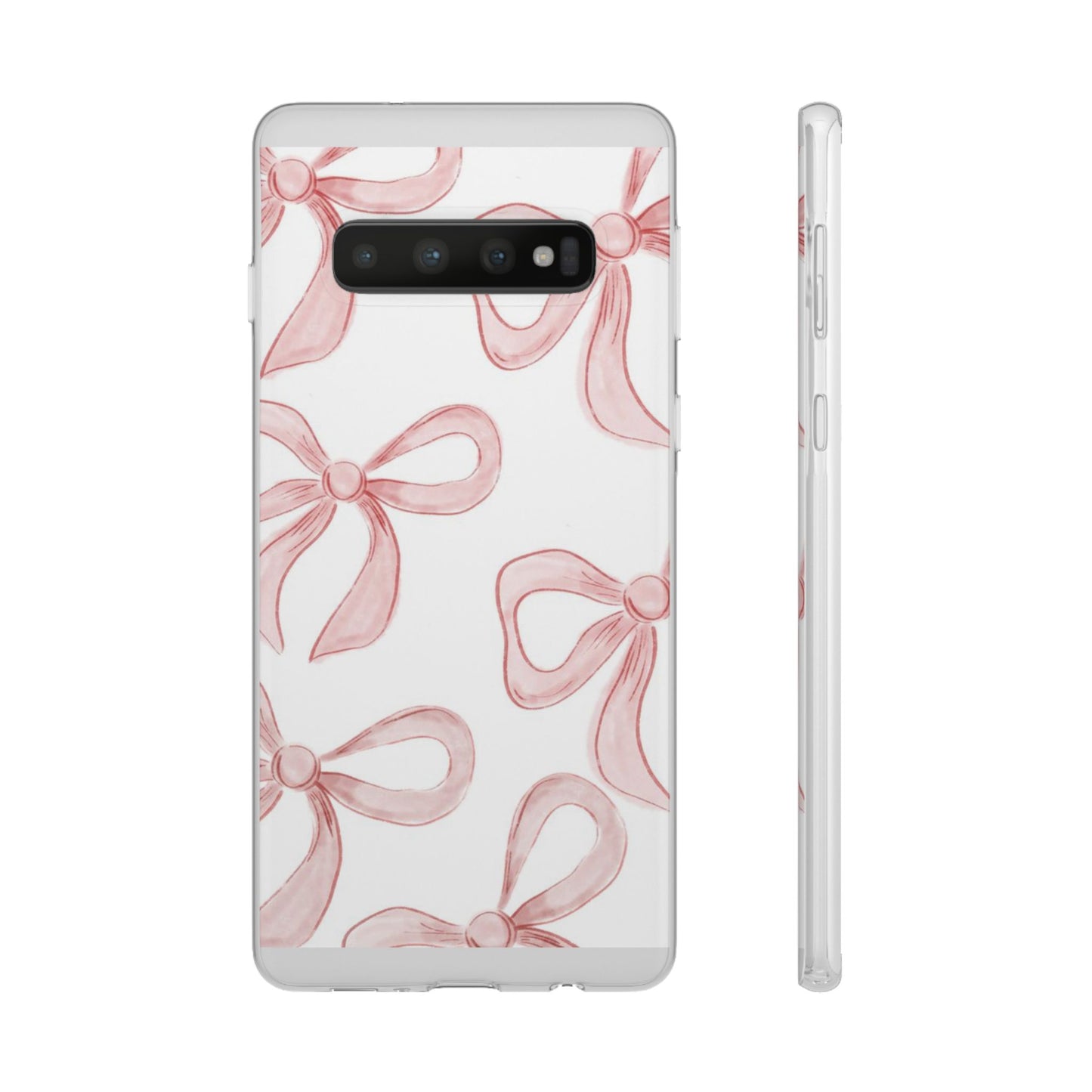 Pink Bows, Flexible Phone Case